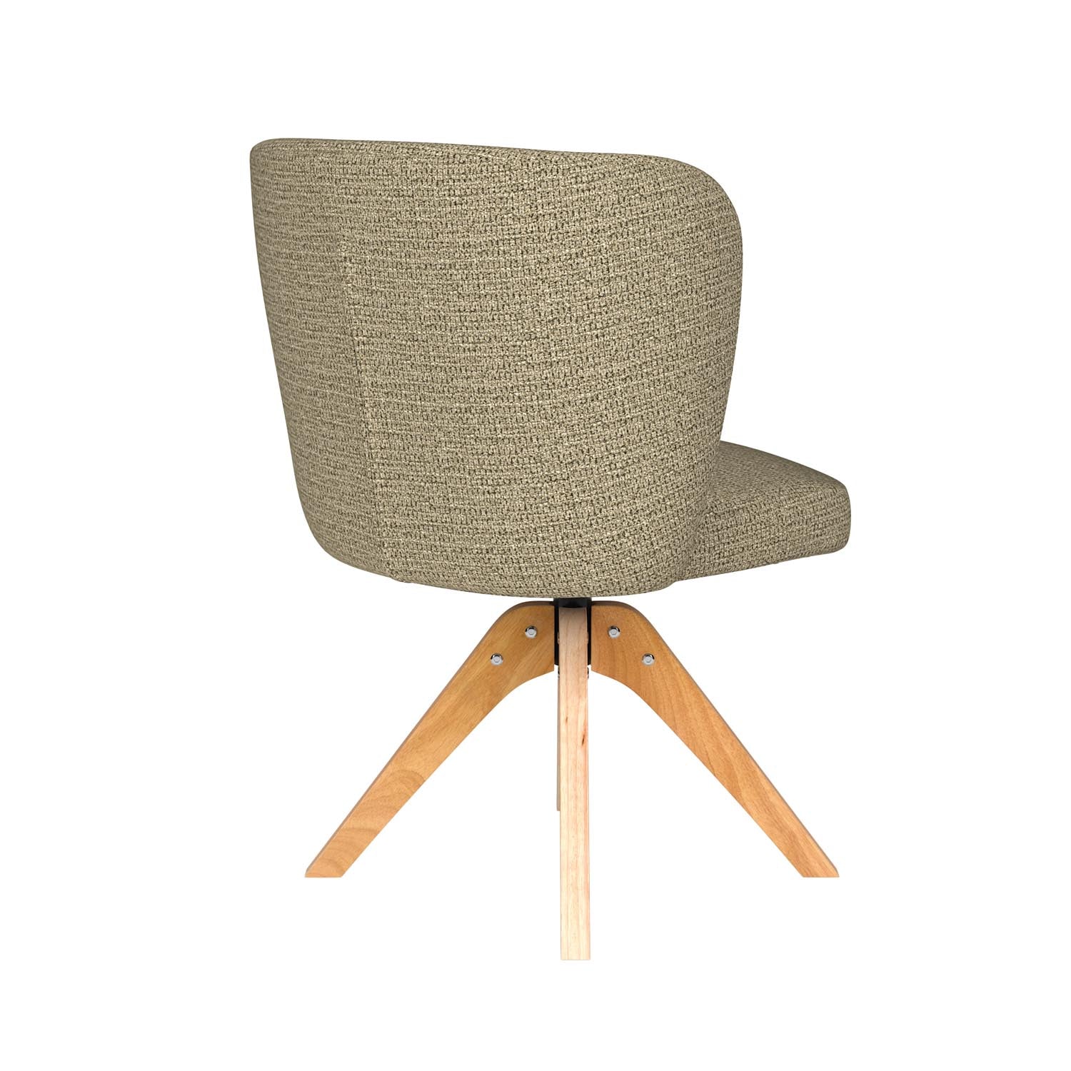 Stuhl Stan Wooden Swivel in Grün präsentiert im Onlineshop von KAQTU Design AG. Drehstuhl ist von White Label Living