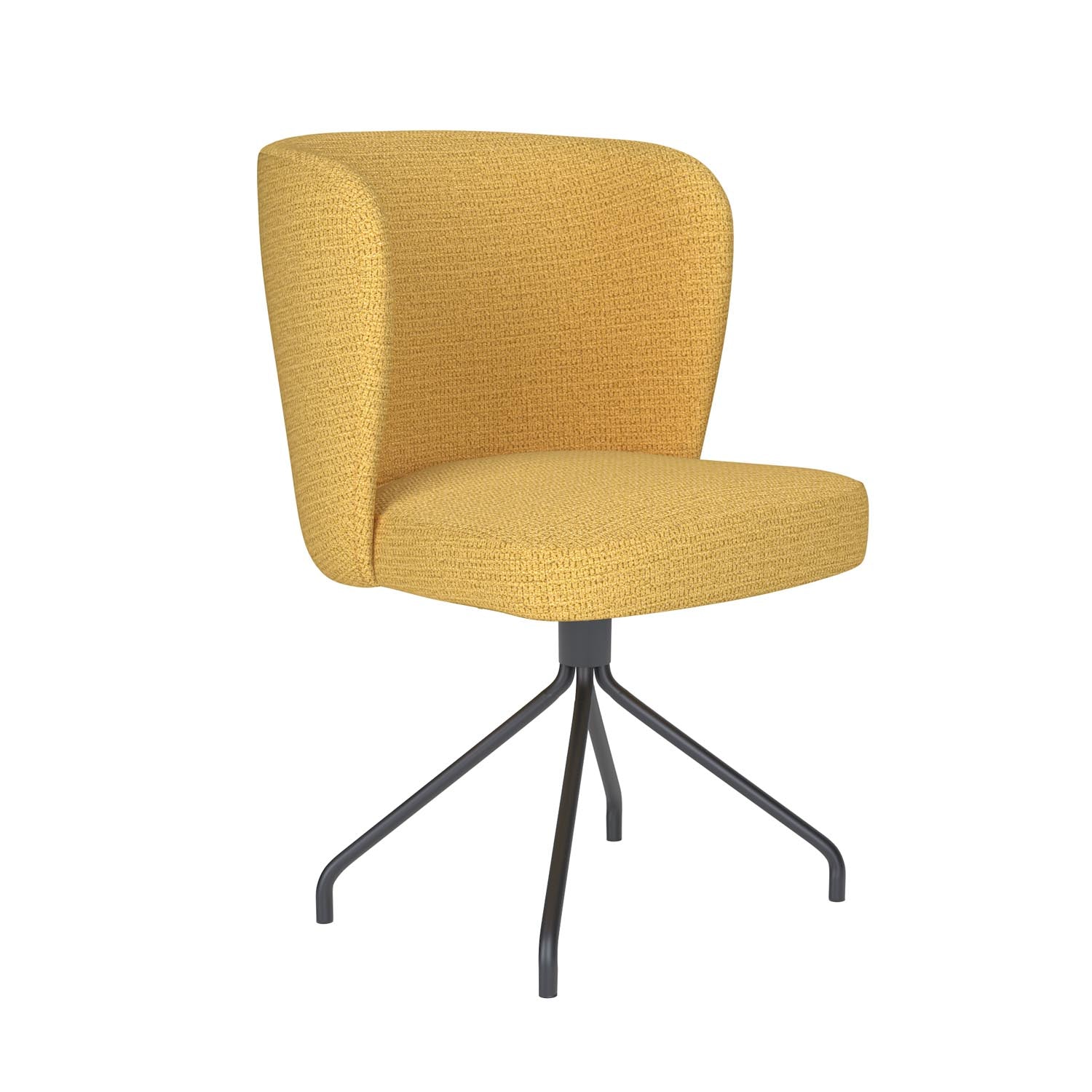 Stuhl Stan Spider Swivel in Ochre präsentiert im Onlineshop von KAQTU Design AG. Stuhl ist von White Label Living