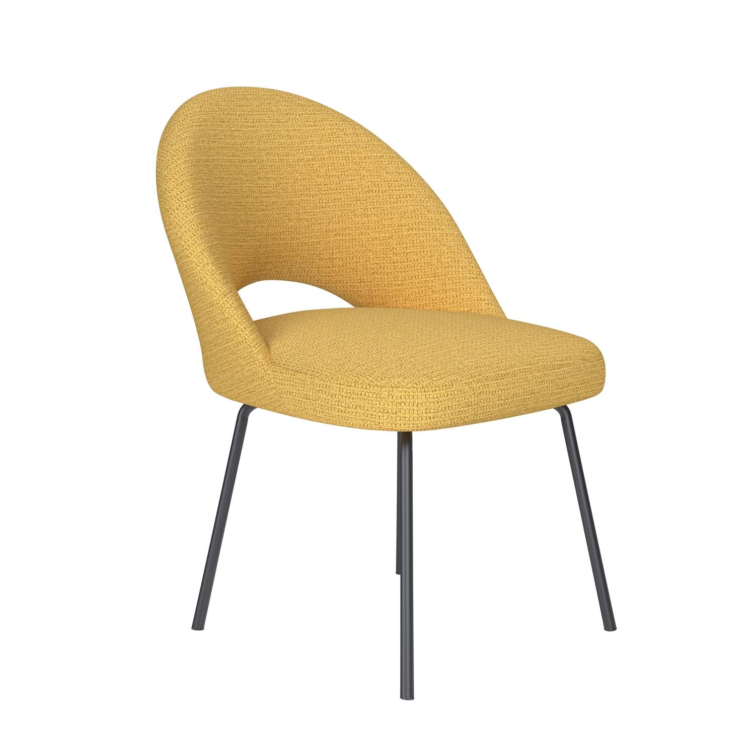 Stuhl Mick 4 Metal Legs in Ochre präsentiert im Onlineshop von KAQTU Design AG. Stuhl ist von White Label Living