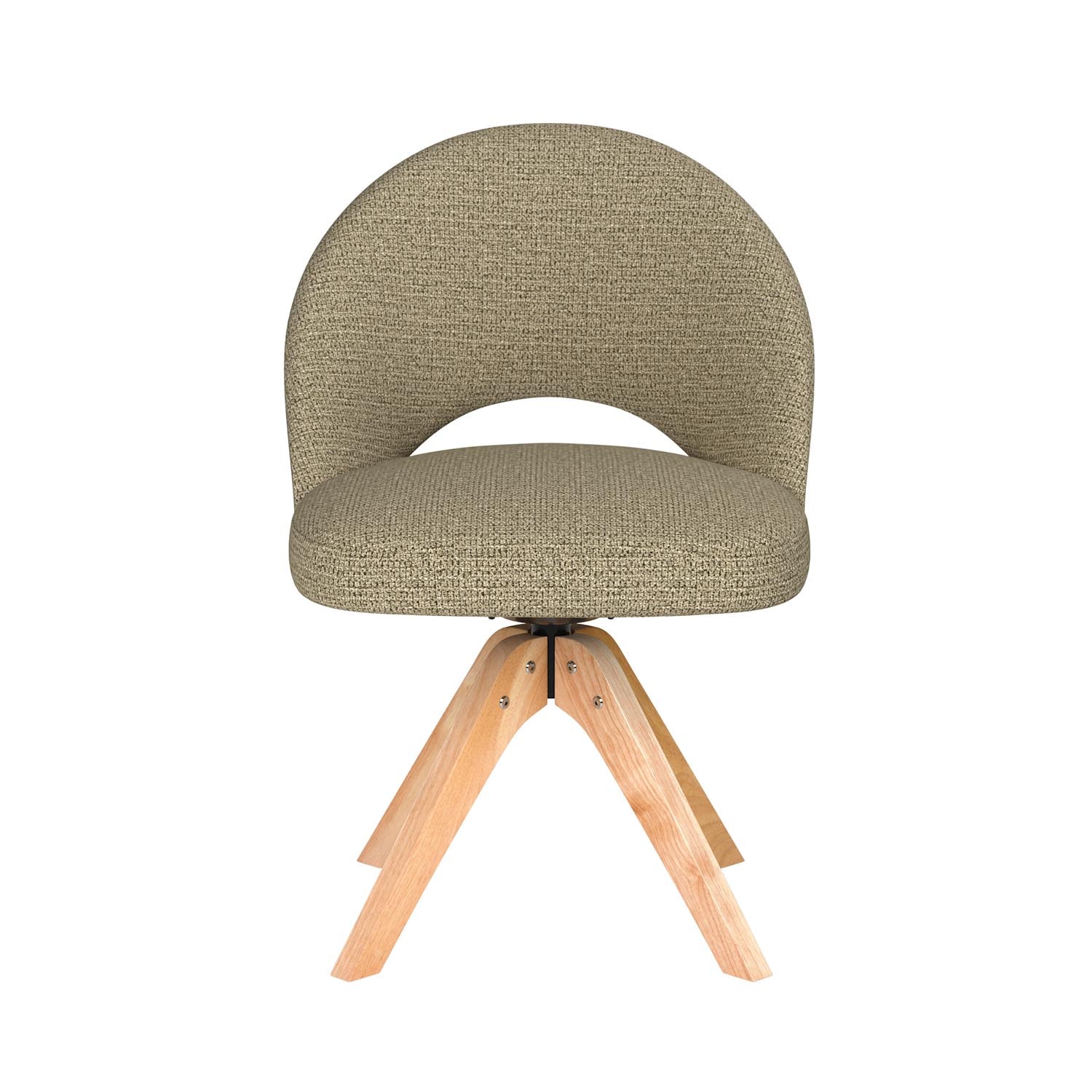 Stuhl Mick Wooden Swivel in Grün präsentiert im Onlineshop von KAQTU Design AG. Drehstuhl ist von White Label Living