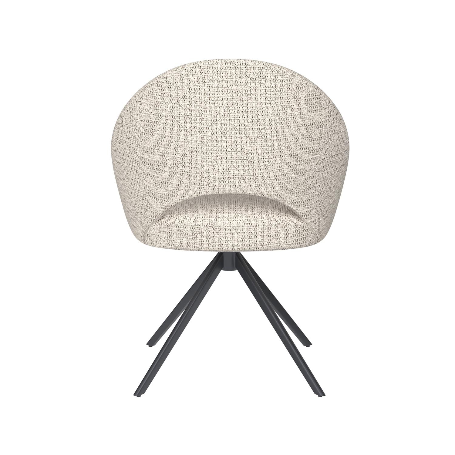 Erleben Sie den Mick Metal Swivel Stuhl von White Label Living – ein eleganter Drehstuhl, der Komfort und modernes Design harmonisch verbindet.