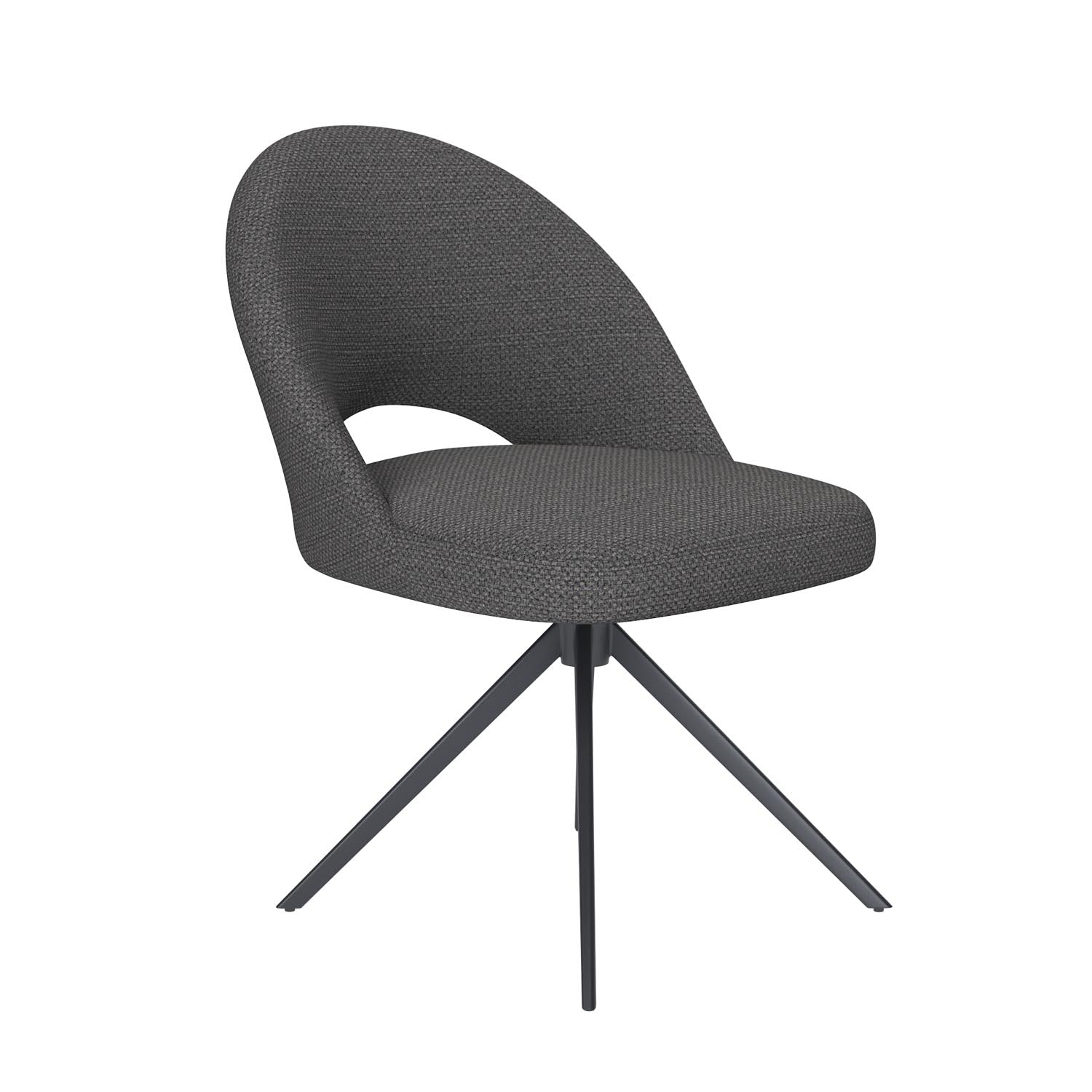 Stuhl Mick Metal Swivel in Grau präsentiert im Onlineshop von KAQTU Design AG. Stuhl ist von White Label Living