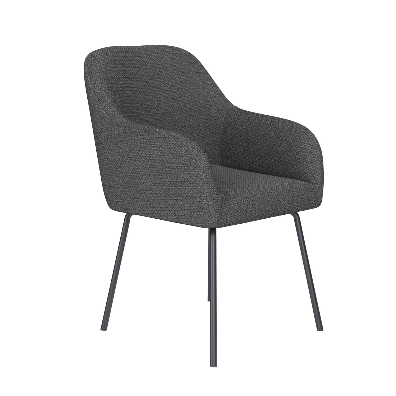 Stuhl Otis 4 Metal Legs in Grau präsentiert im Onlineshop von KAQTU Design AG. Stuhl ist von White Label Living