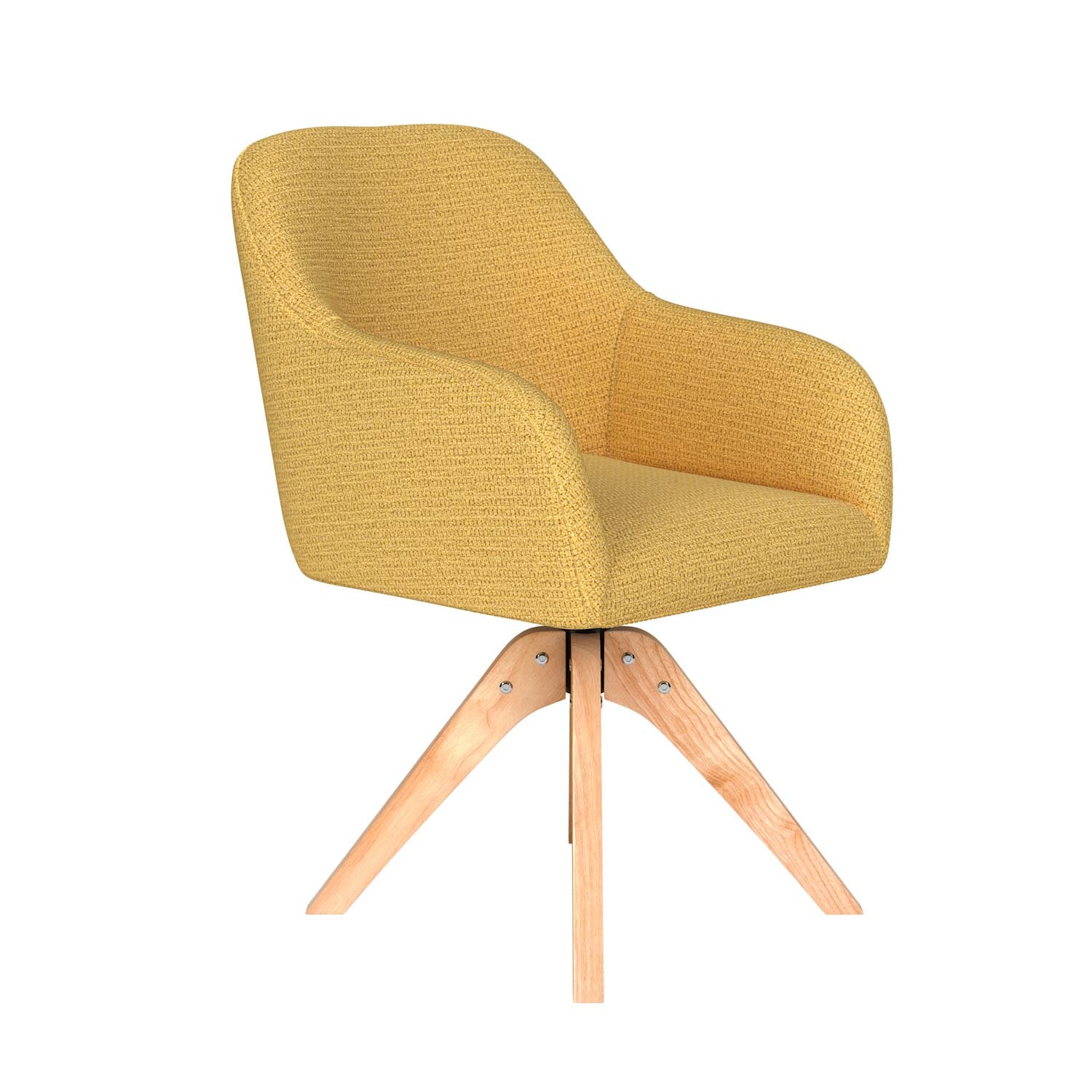 Stuhl Otis Wooden Swivel in Ochre präsentiert im Onlineshop von KAQTU Design AG. Stuhl ist von White Label Living