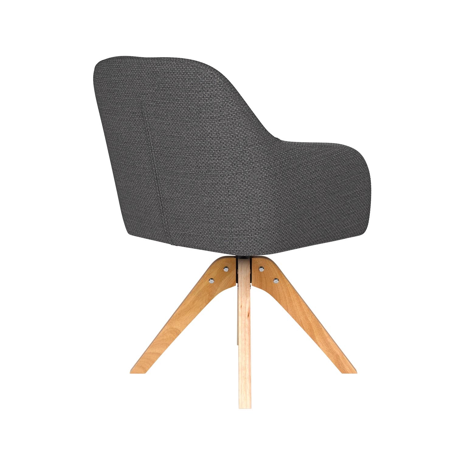 Stuhl Otis Wooden Swivel in Grau präsentiert im Onlineshop von KAQTU Design AG. Drehstuhl ist von White Label Living