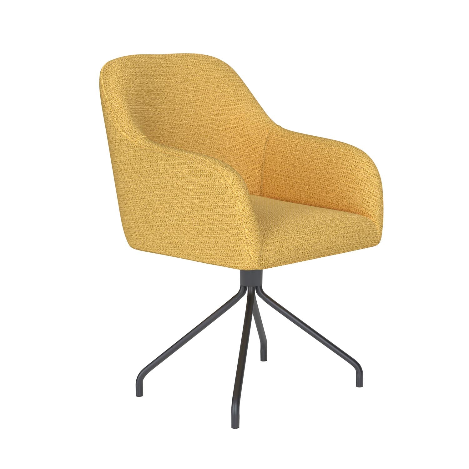 Stuhl Otis Spider Swivel in Ochre präsentiert im Onlineshop von KAQTU Design AG. Stuhl ist von White Label Living