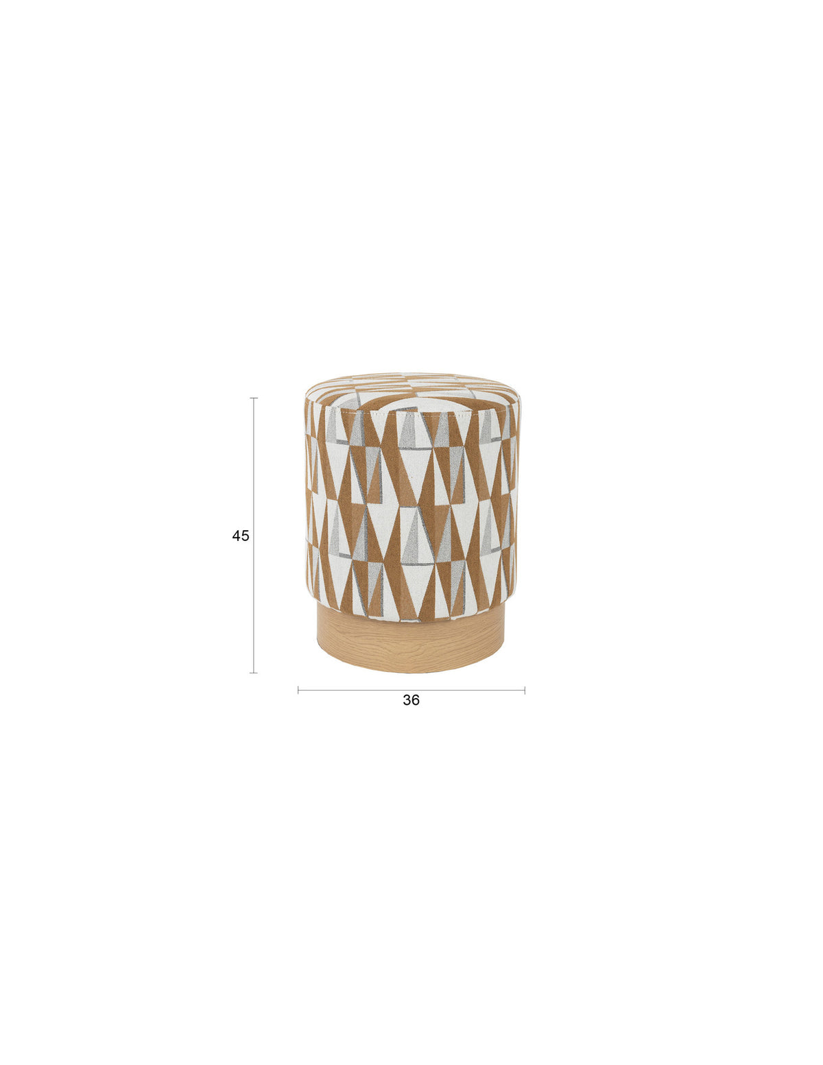 Hocker Ziggy in beige präsentiert im Onlineshop von KAQTU Design AG. Hocker ist von White Label Living