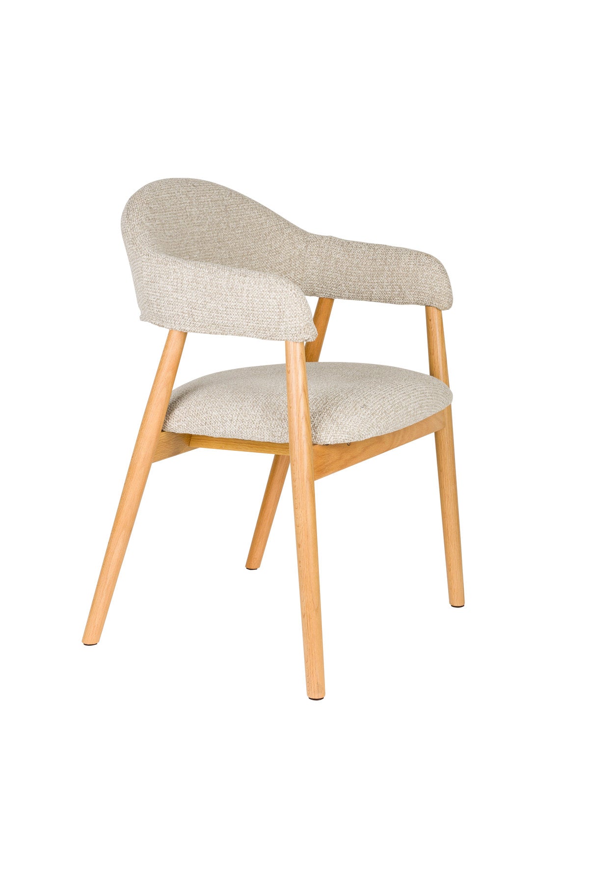 Armlehnstuhl Indy Light Brown in braun präsentiert im Onlineshop von KAQTU Design AG. Stuhl mit Armlehne ist von White Label Living