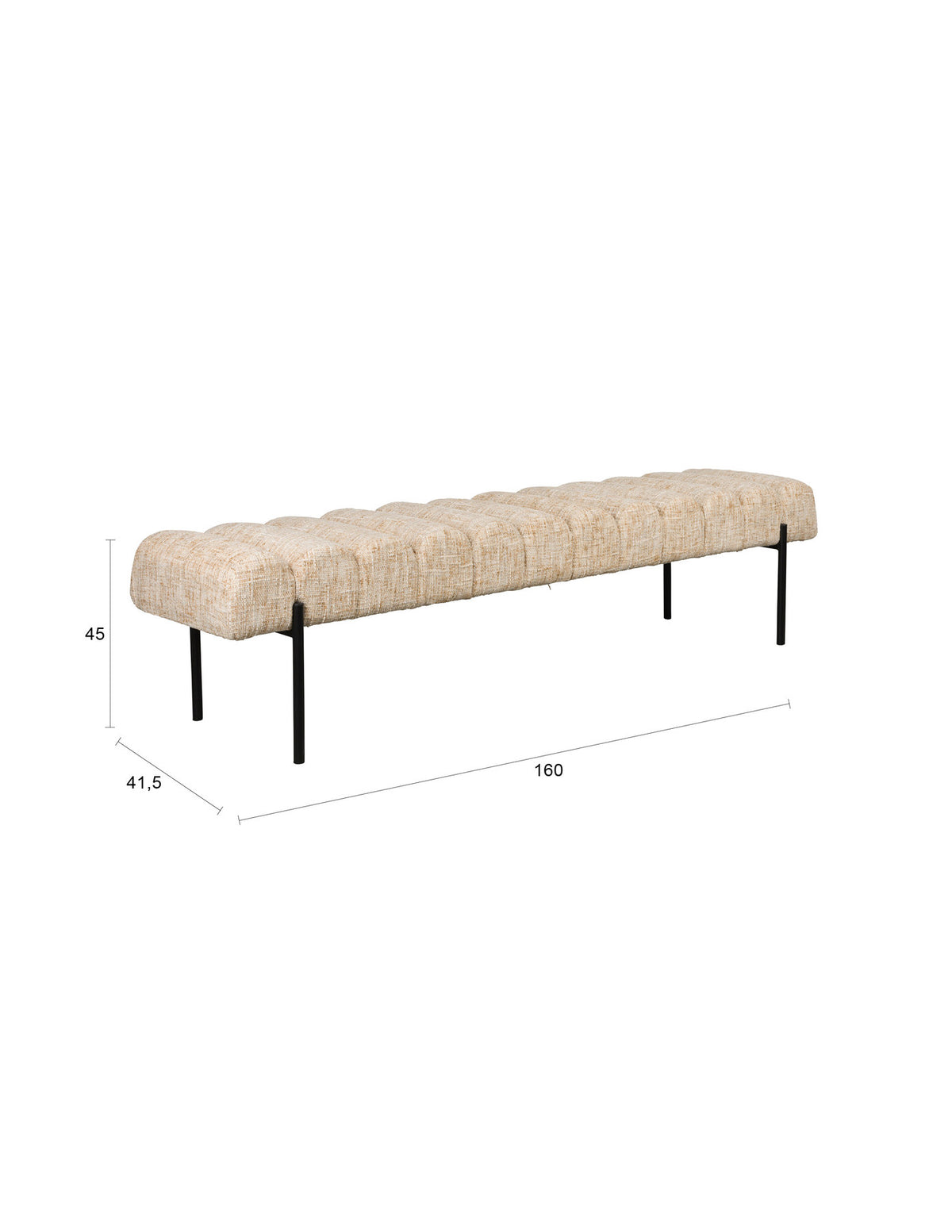 Bank Jethro in beige präsentiert im Onlineshop von KAQTU Design AG. Sitzbank ist von White Label Living