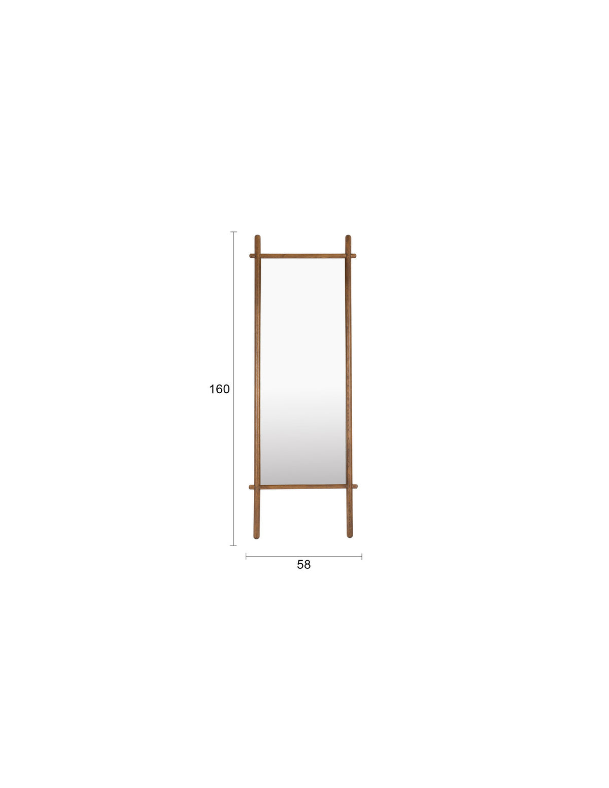 Spiegel Solene in Walnuss präsentiert im Onlineshop von KAQTU Design AG. Standspiegel ist von White Label Living