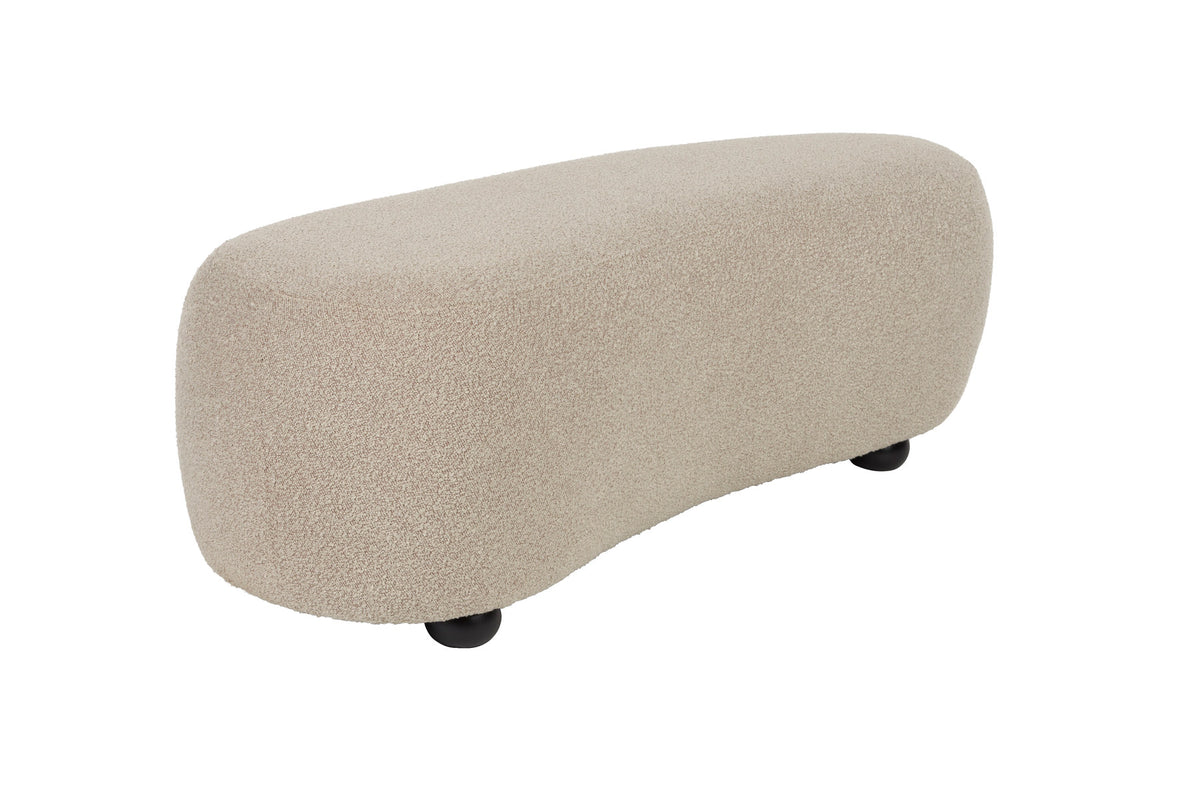 Pouf Noxx in beige präsentiert im Onlineshop von KAQTU Design AG. Pouf ist von White Label Living