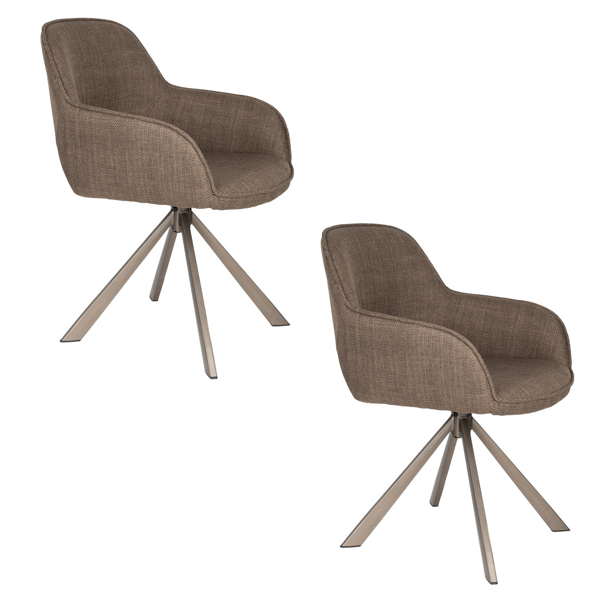 Stuhl Toye in Braun präsentiert im Onlineshop von KAQTU Design AG. Stuhl ist von White Label Living