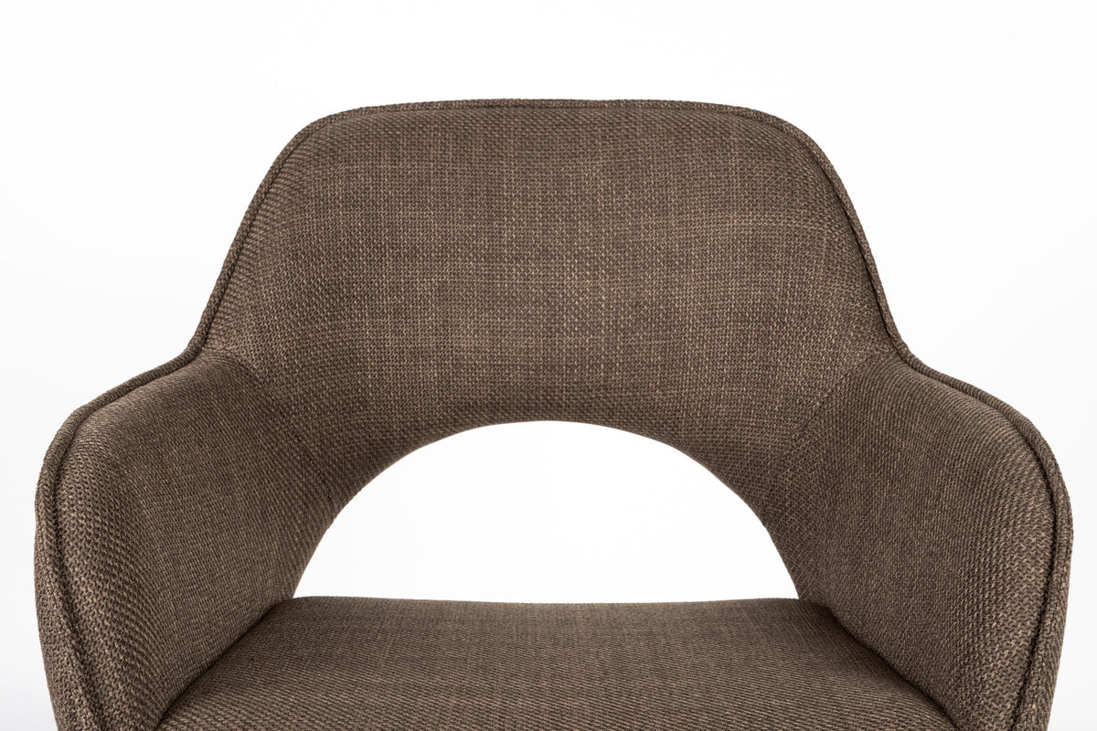 Stuhl Toye in Braun präsentiert im Onlineshop von KAQTU Design AG. Stuhl ist von White Label Living