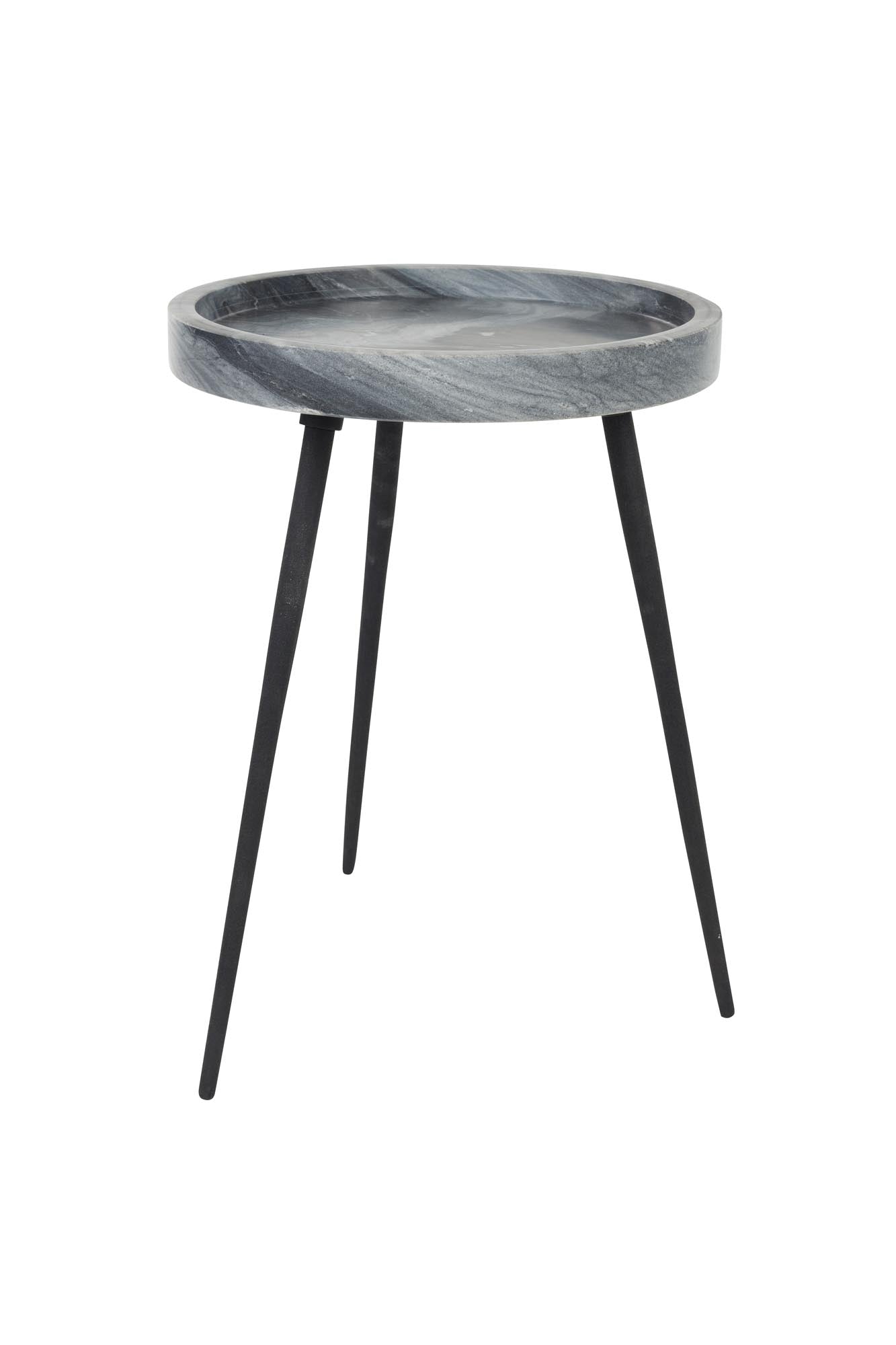 Beistelltisch Karrara Grey in schwarz präsentiert im Onlineshop von KAQTU Design AG. Beistelltisch ist von White Label Living