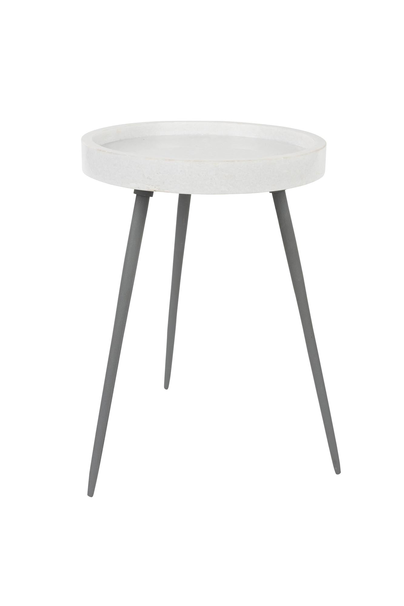 Beistelltisch Karrara White in Weiss präsentiert im Onlineshop von KAQTU Design AG. Beistelltisch ist von White Label Living