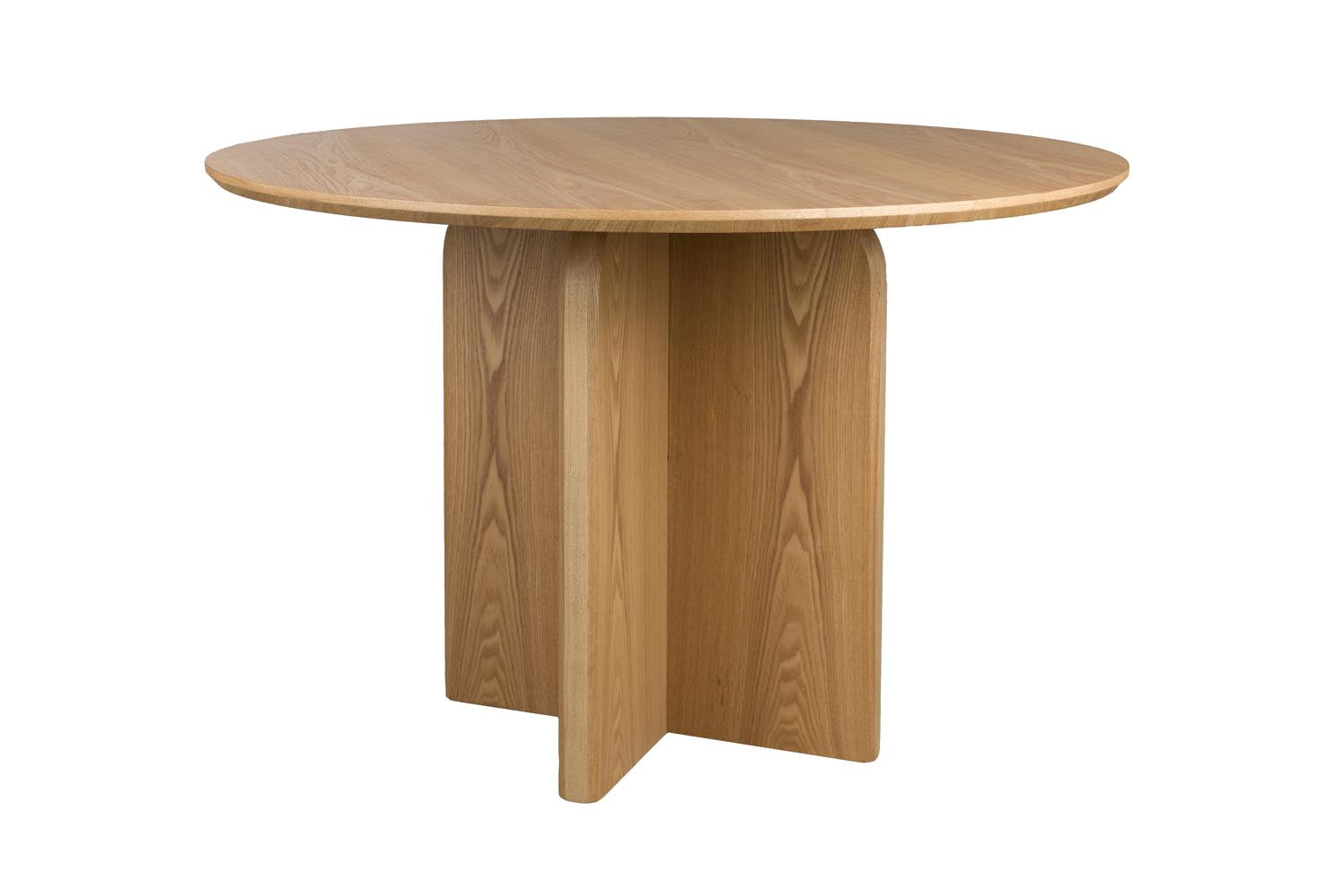 Entdecken Sie den Esstisch Laurent Natural von White Label Living – ein eleganter, runder Tisch für 4 Personen, ideal für kleine Räume und stilvolle Essbereiche.