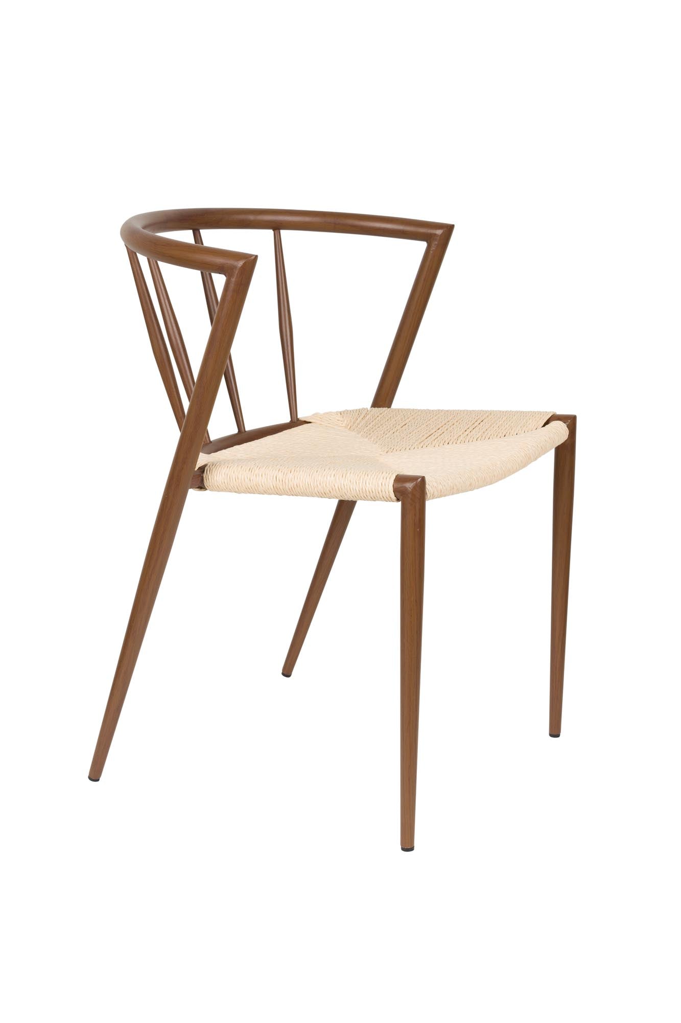 Stuhl Che Walnut in Braun präsentiert im Onlineshop von KAQTU Design AG. Stuhl ist von White Label Living