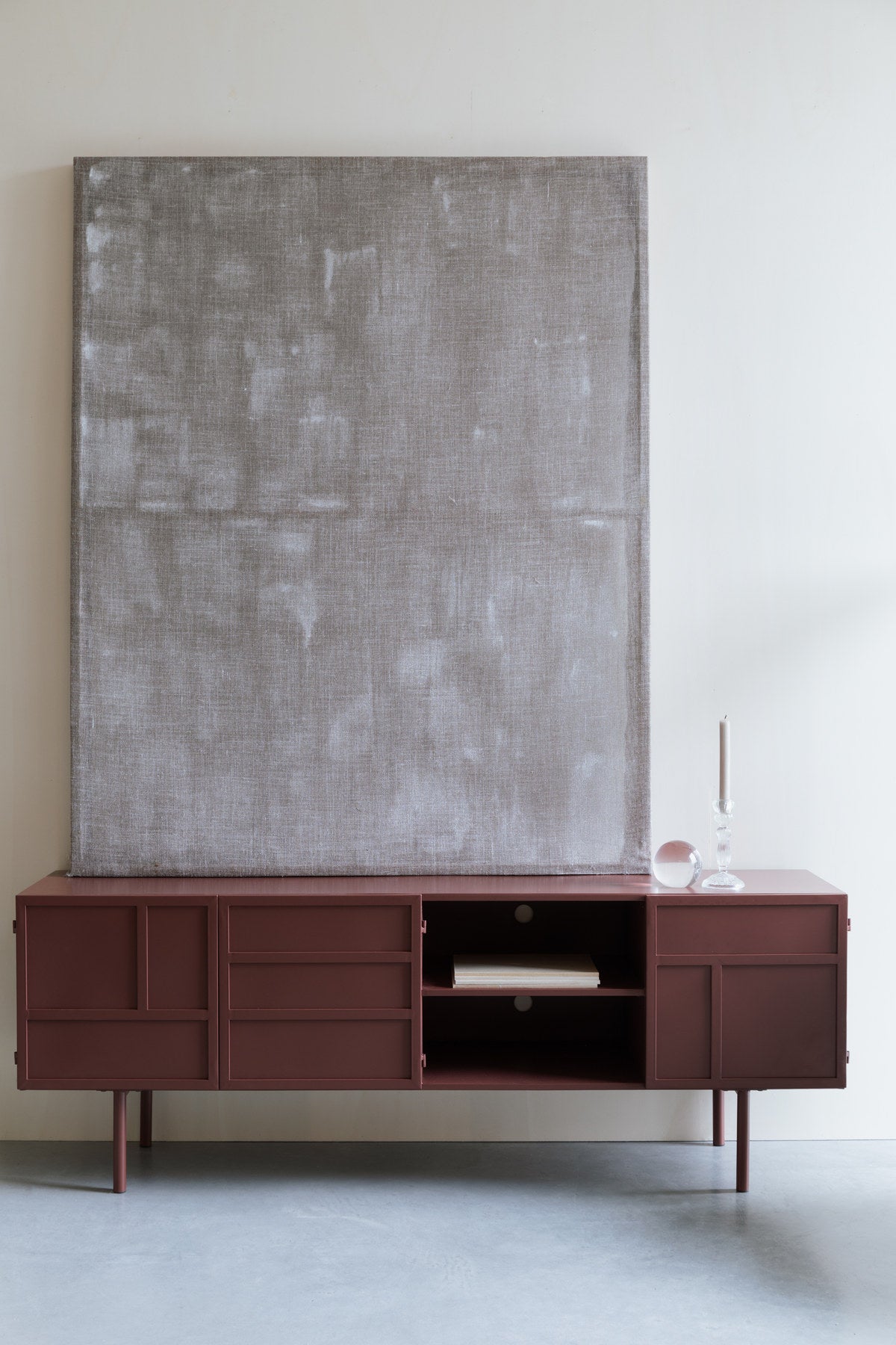 Sideboard Davis in Rot präsentiert im Onlineshop von KAQTU Design AG. Sideboard ist von White Label Living
