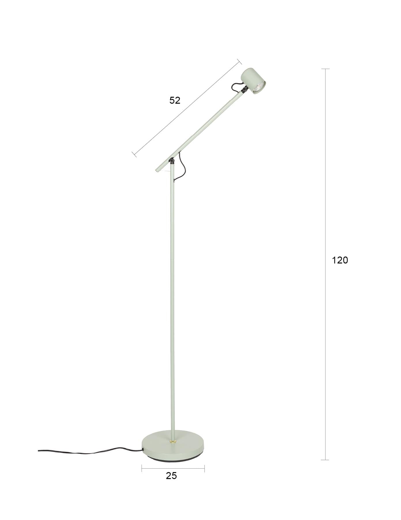 Stehlampe Aero in Grün präsentiert im Onlineshop von KAQTU Design AG. Stehleuchte ist von White Label Living
