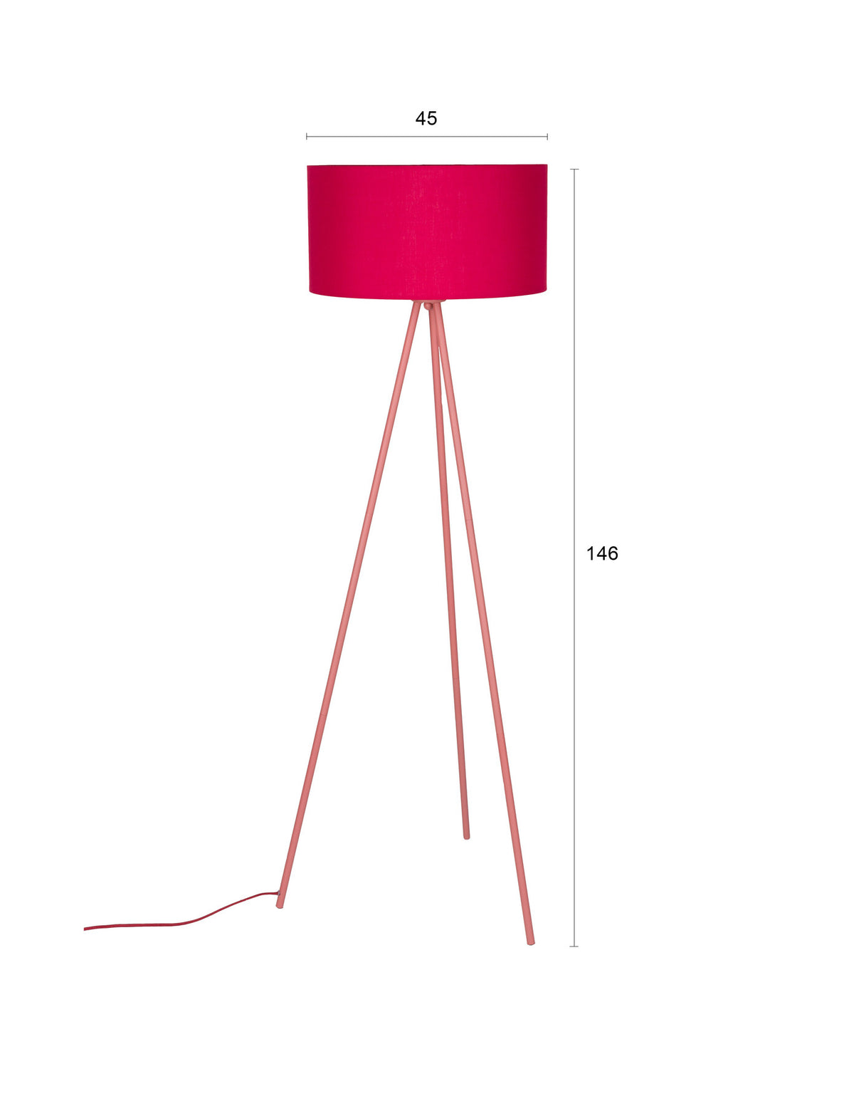 Stehleuchte Susie Red in Rot präsentiert im Onlineshop von KAQTU Design AG. Stehleuchte ist von White Label Living