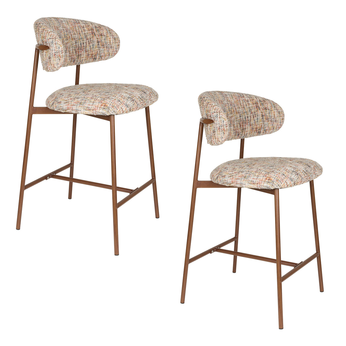 Barhocker Claes in beige präsentiert im Onlineshop von KAQTU Design AG. Barhocker ist von White Label Living