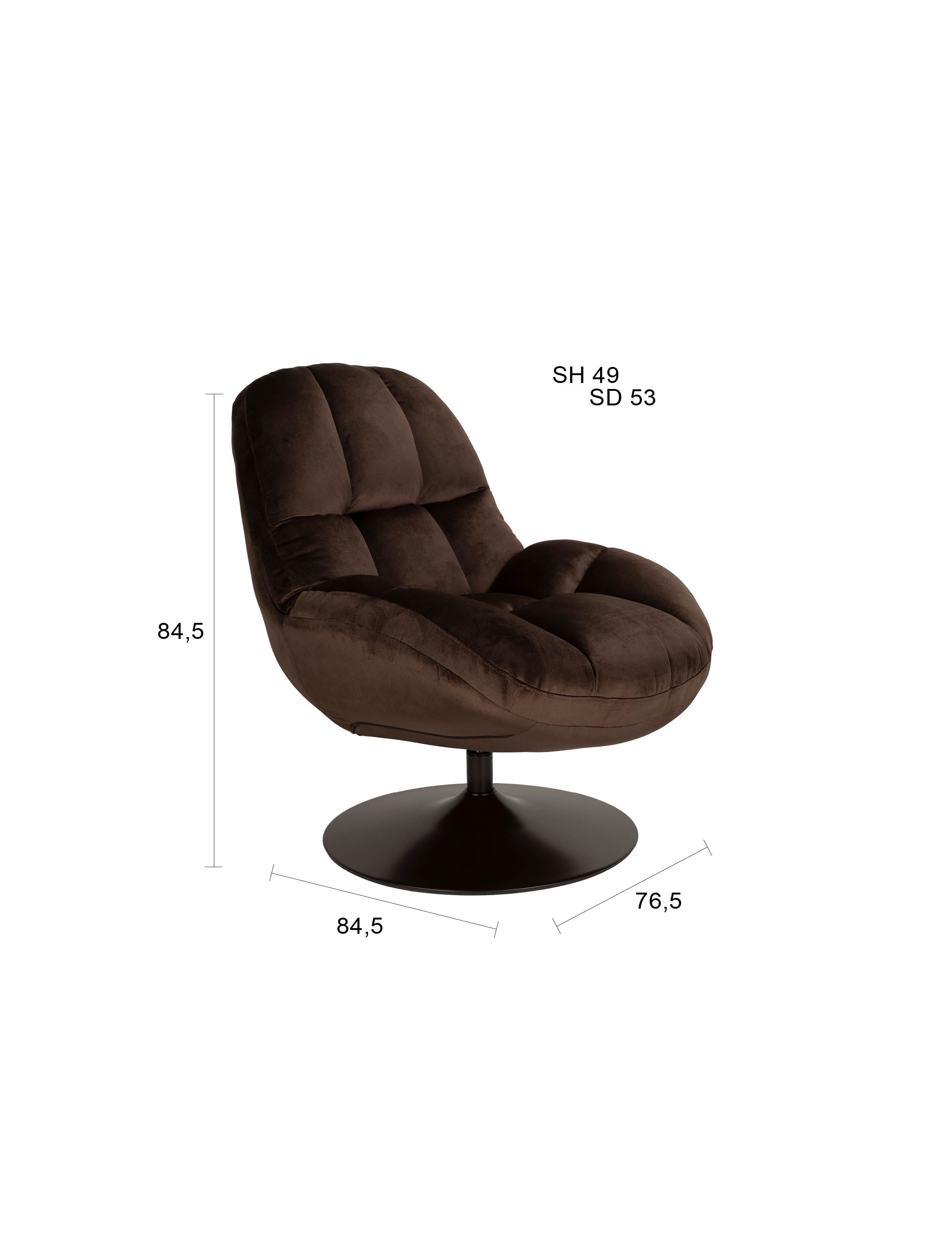 Sessel Beefy in Braun präsentiert im Onlineshop von KAQTU Design AG. Sessel ist von White Label Living