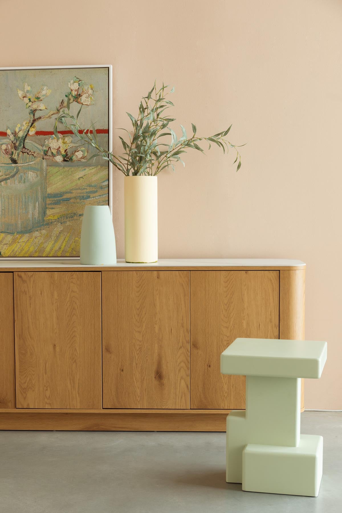 Sideboard Hoch Almira in Natürlich präsentiert im Onlineshop von KAQTU Design AG. Sideboards ist von White Label Living