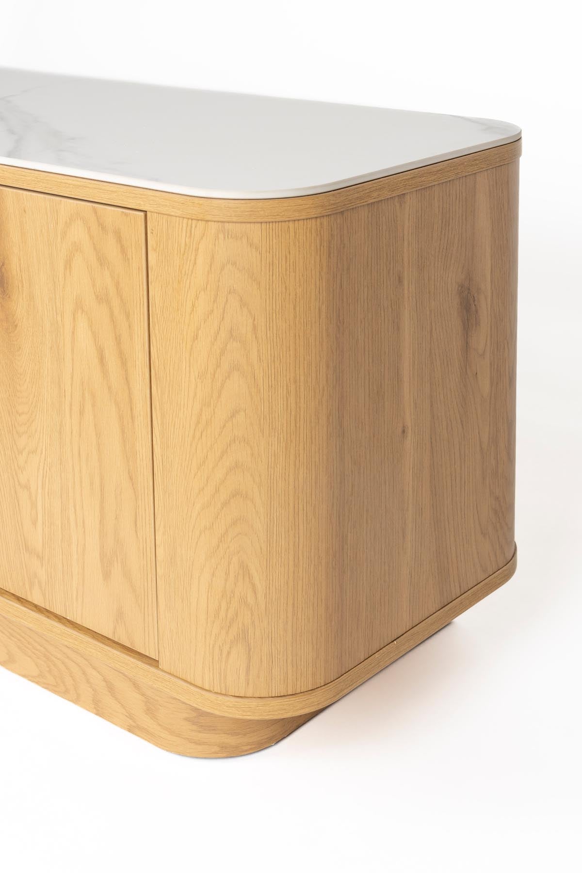 Sideboard Low Almira in Natürlich präsentiert im Onlineshop von KAQTU Design AG. Sideboards ist von White Label Living