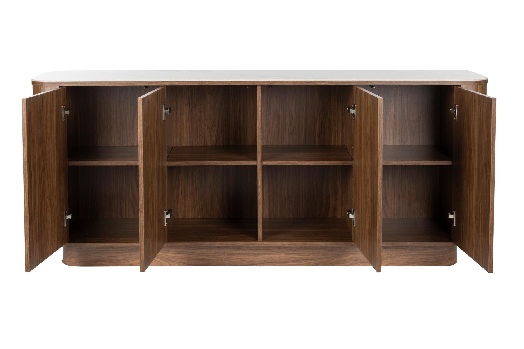 Sideboard Hoch Almira in Braun präsentiert im Onlineshop von KAQTU Design AG. Sideboards ist von White Label Living