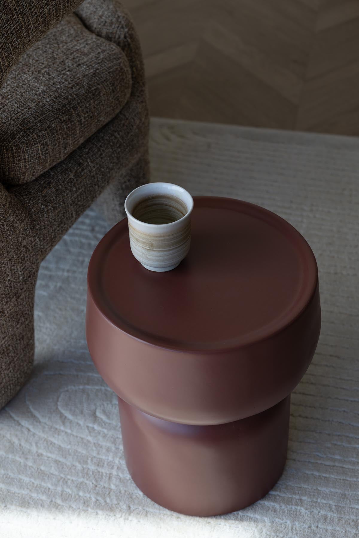 Beistelltisch Eline in Terrakotta präsentiert im Onlineshop von KAQTU Design AG. Beistelltisch ist von White Label Living