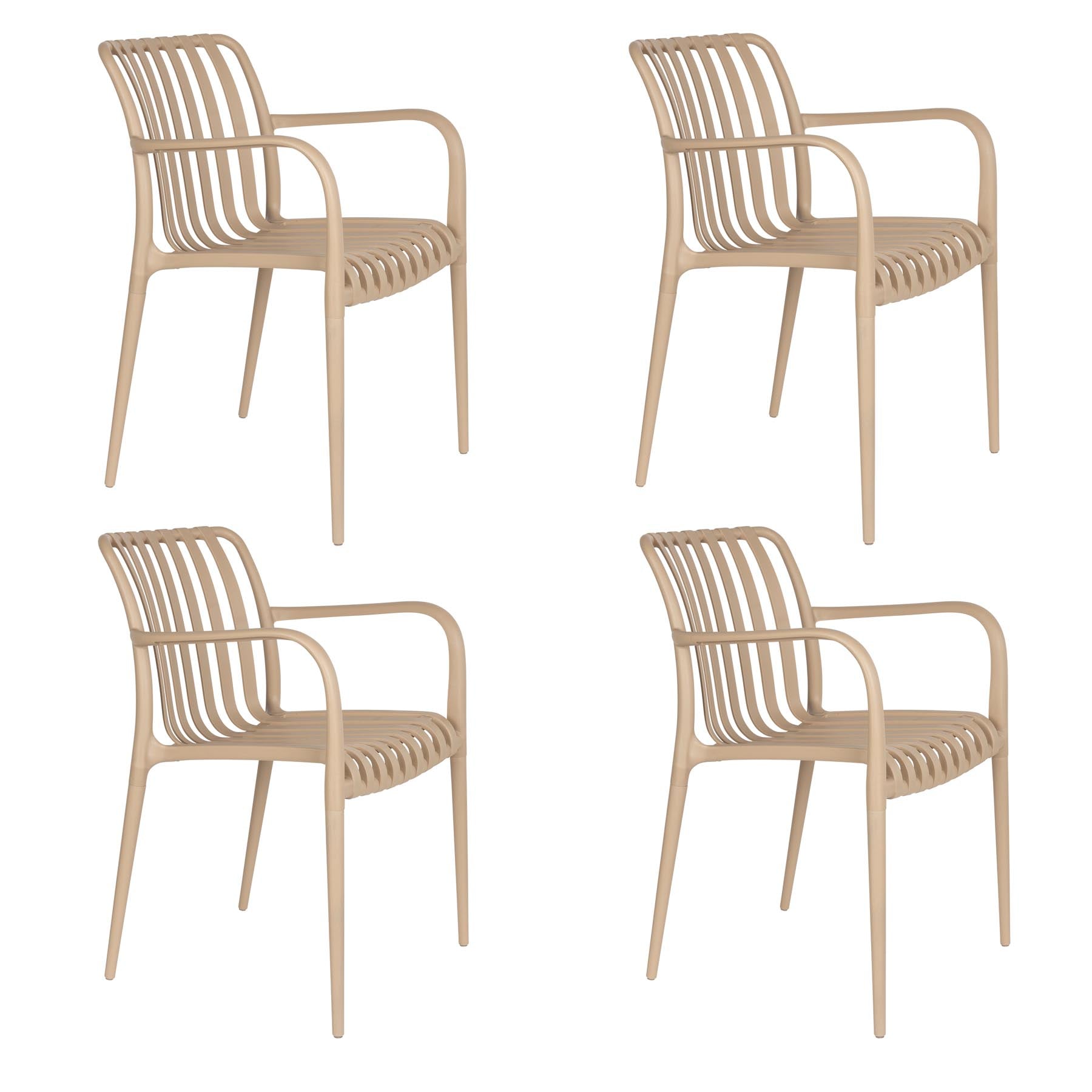 Gartenstuhl Amae in Beige präsentiert im Onlineshop von KAQTU Design AG. Gartenstuhl ist von White Label Living