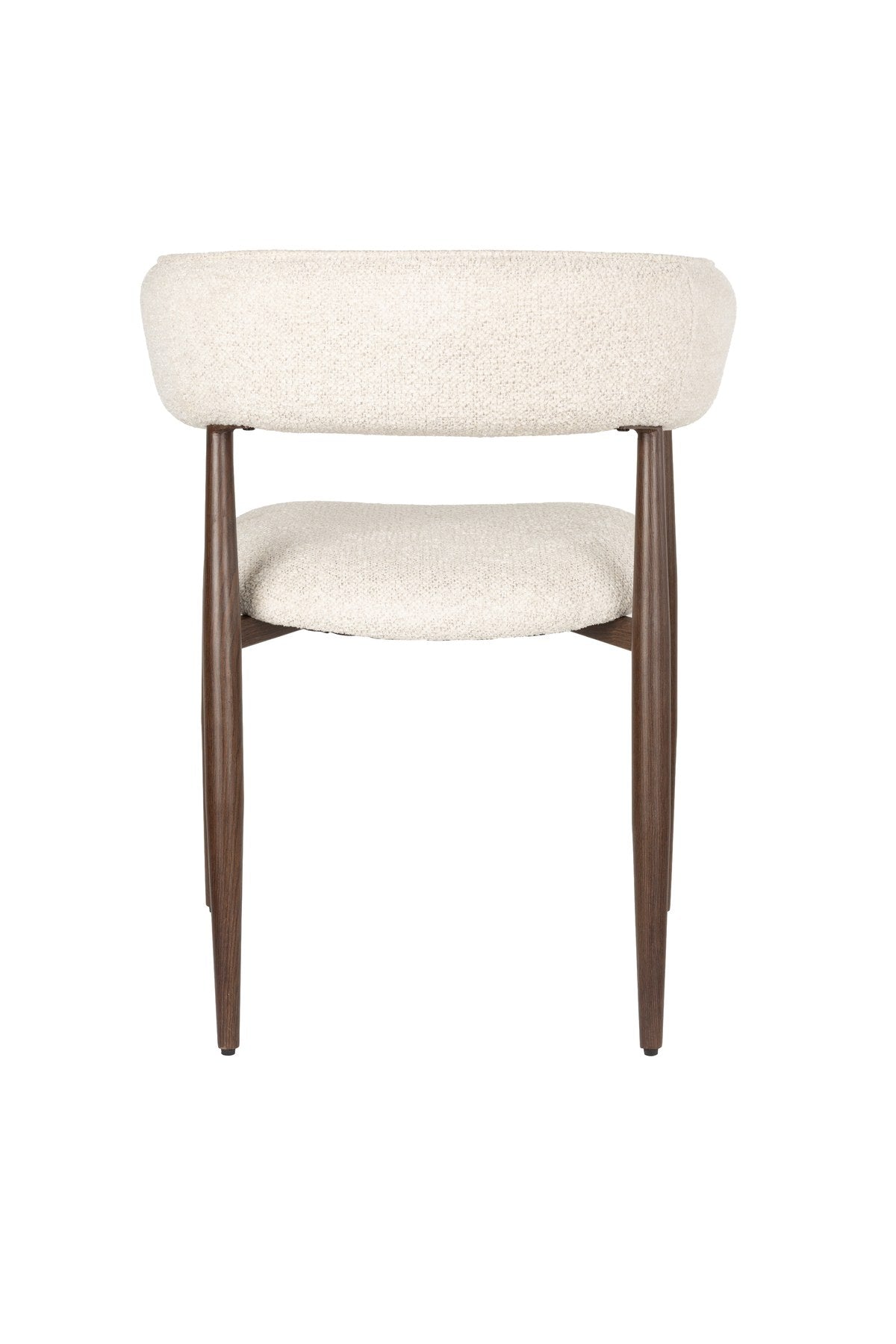 Gepolsterter Sessel Armchair Stanley von White Label Living in Beige mit brauner Optik, Sitzfläche aus Polyester, Beine aus Eisen mit Pulverbeschichtung