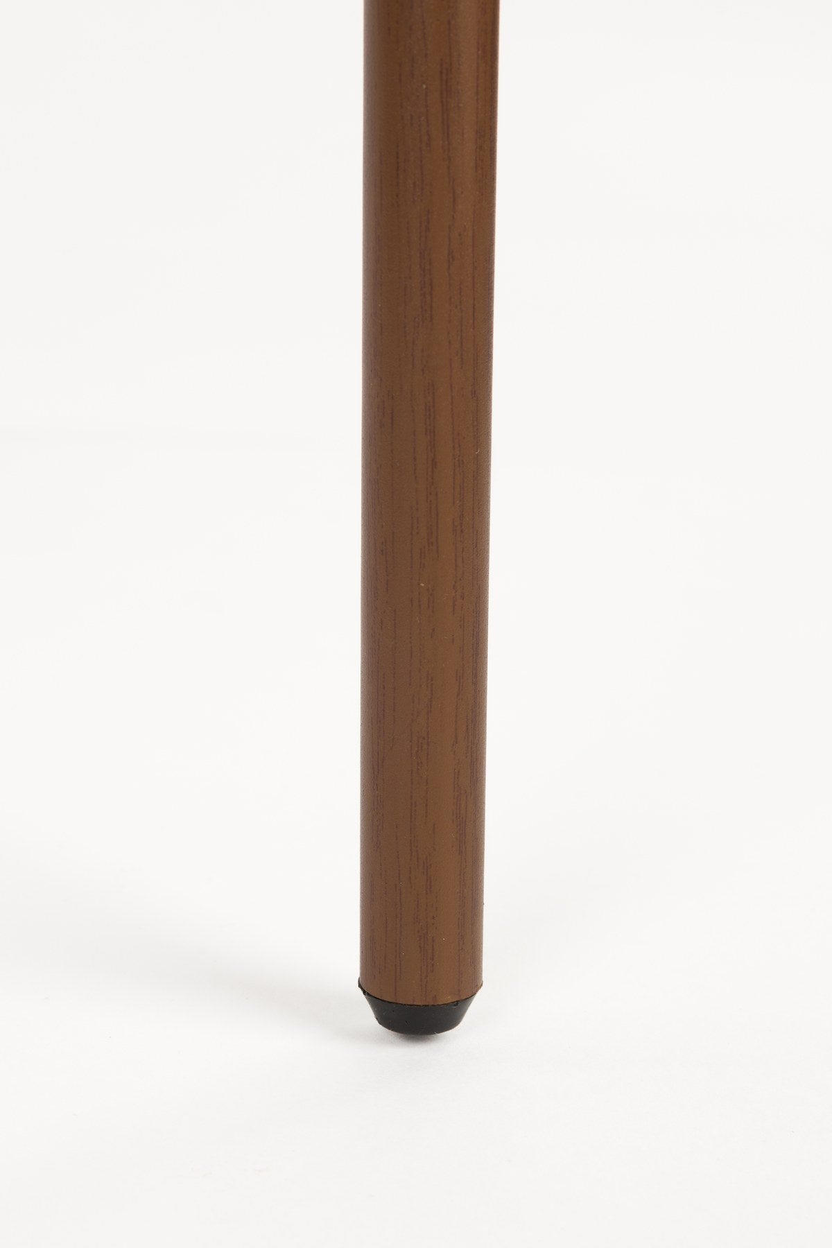 Blauer gepolsterter Esszimmerstuhl Chair Claes mit Sitzfläche und Rückenlehne aus Polyester sowie Beinhöhe von 44 Zentimetern.
