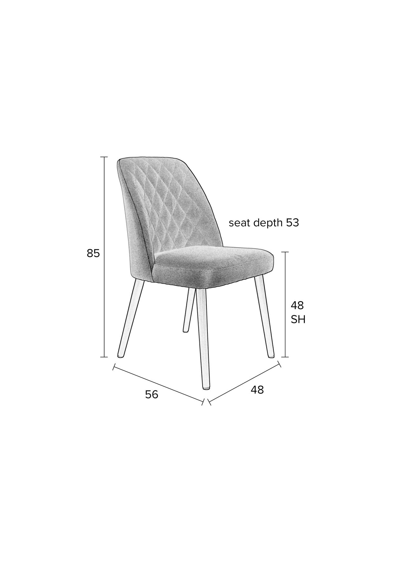 Stuhl CONWAY in Beige präsentiert im Onlineshop von KAQTU Design AG. Stuhl ist von White Label Living
