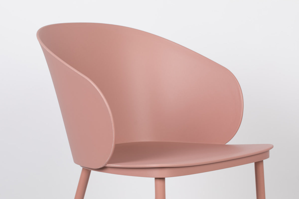 Stuhl GIGI in Rosa präsentiert im Onlineshop von KAQTU Design AG. Stuhl ist von White Label Living