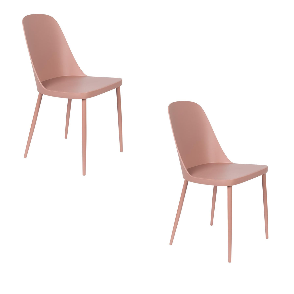 Stuhl PIP in Rosa präsentiert im Onlineshop von KAQTU Design AG. Stuhl ist von White Label Living