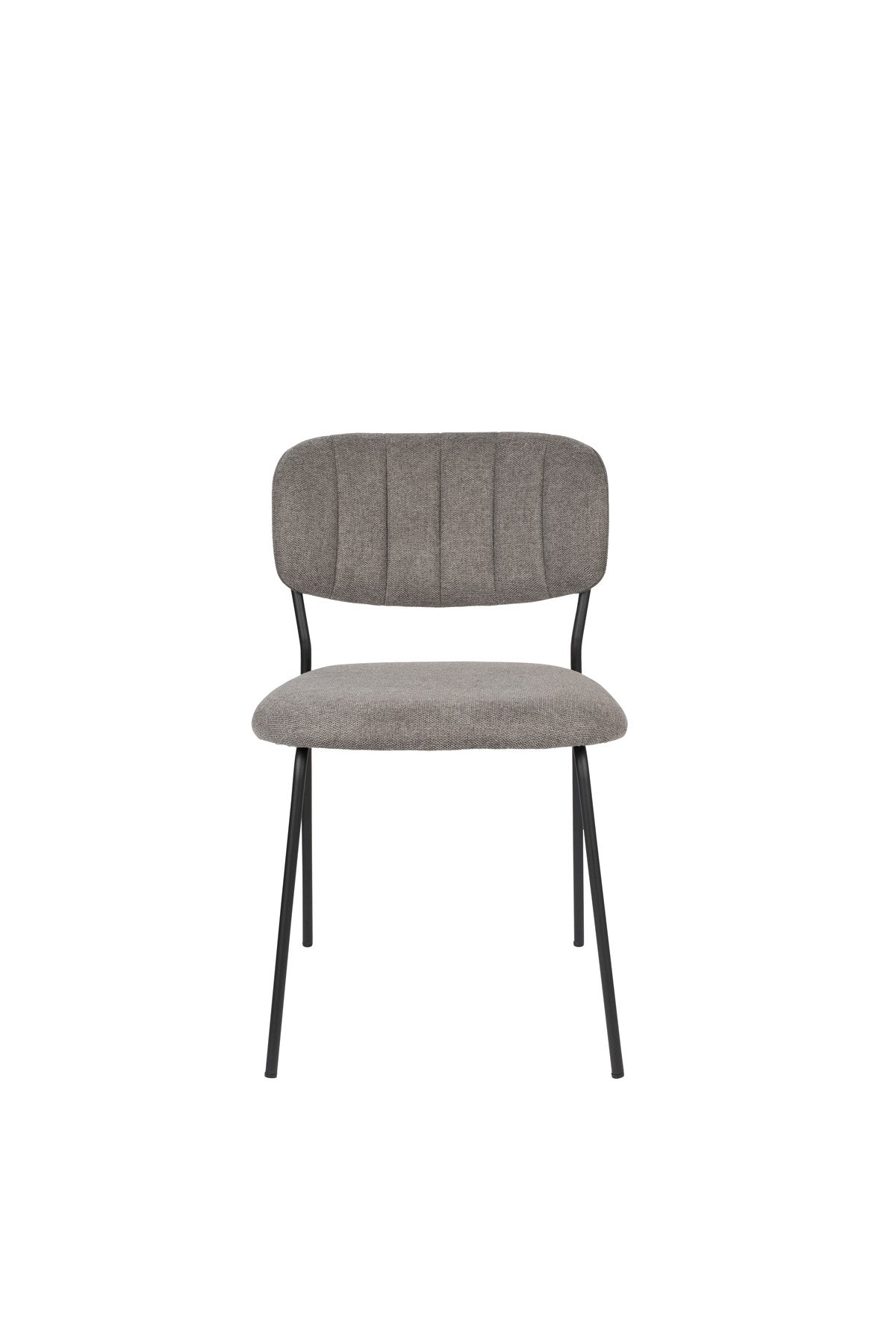 Stuhl Jolien gepolstert V1 in Schwarz/Hellgrau präsentiert im Onlineshop von KAQTU Design AG. Stuhl ist von White Label Living