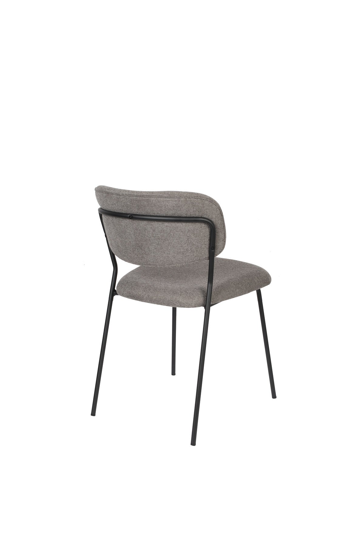 Stuhl Jolien gepolstert V1 in Schwarz/Hellgrau präsentiert im Onlineshop von KAQTU Design AG. Stuhl ist von White Label Living