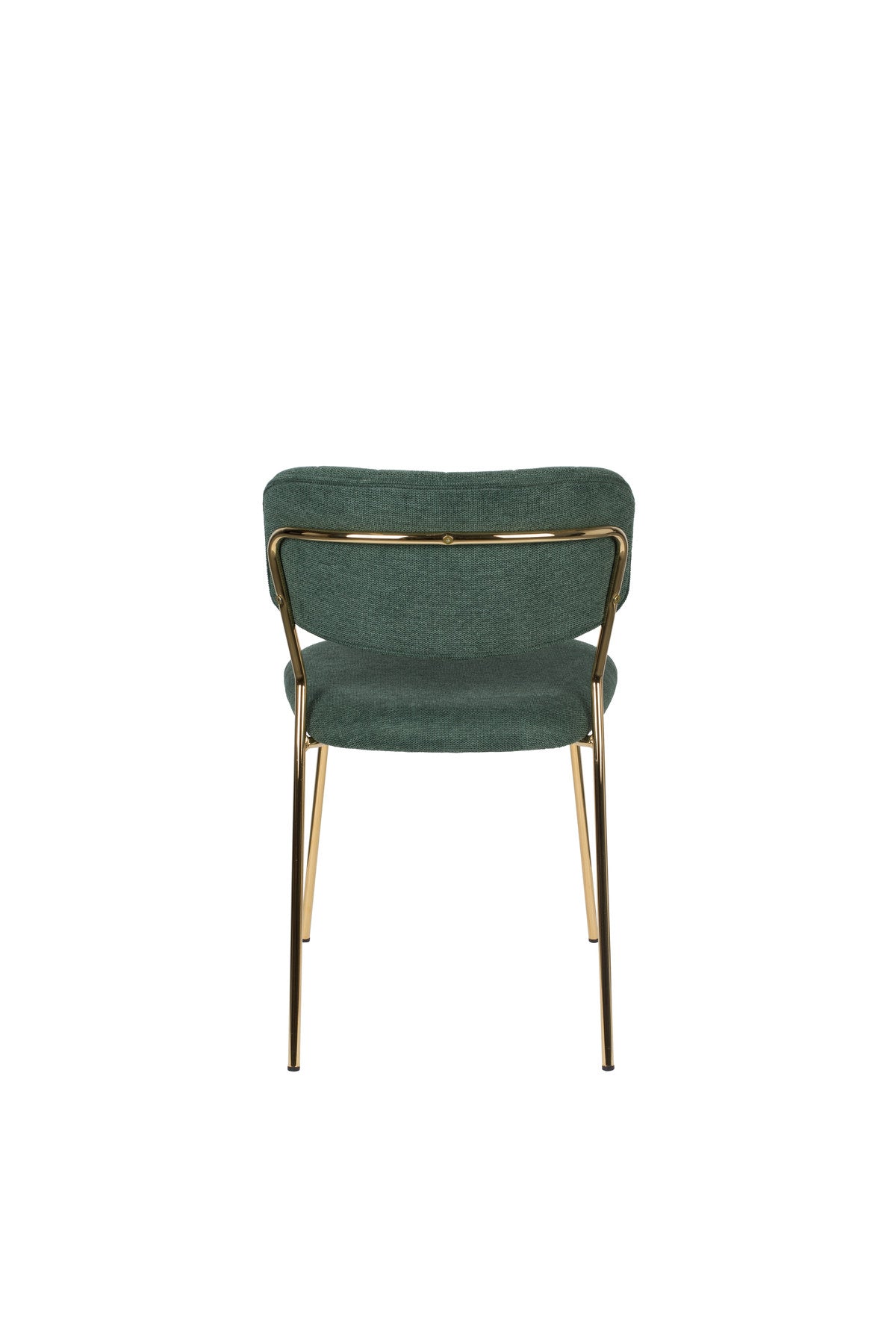 Stuhl Jolien gepolstert V1 in Gold/Dunkelgrün präsentiert im Onlineshop von KAQTU Design AG. Stuhl ist von White Label Living