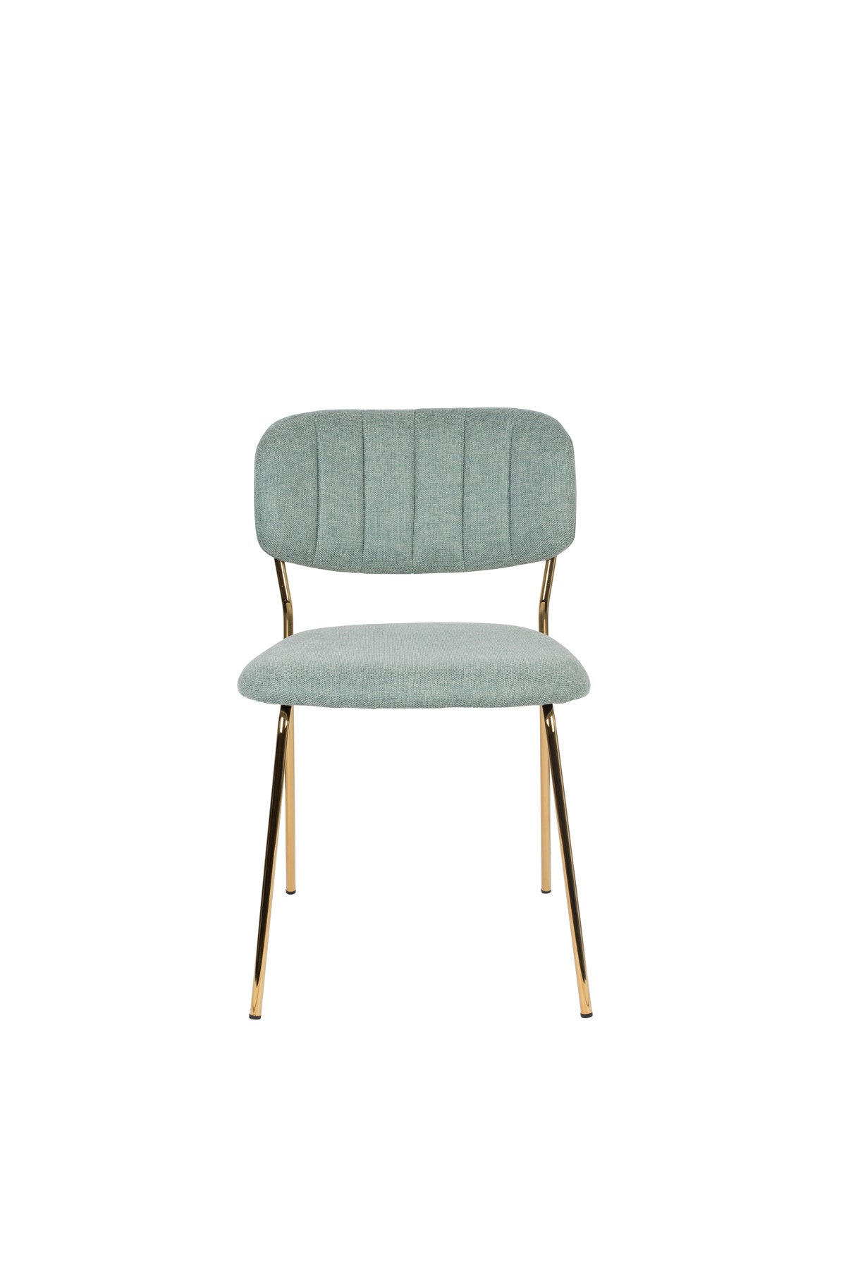 Stuhl Jolien gepolstert V1 in Gold/Hellgrün präsentiert im Onlineshop von KAQTU Design AG. Stuhl ist von White Label Living