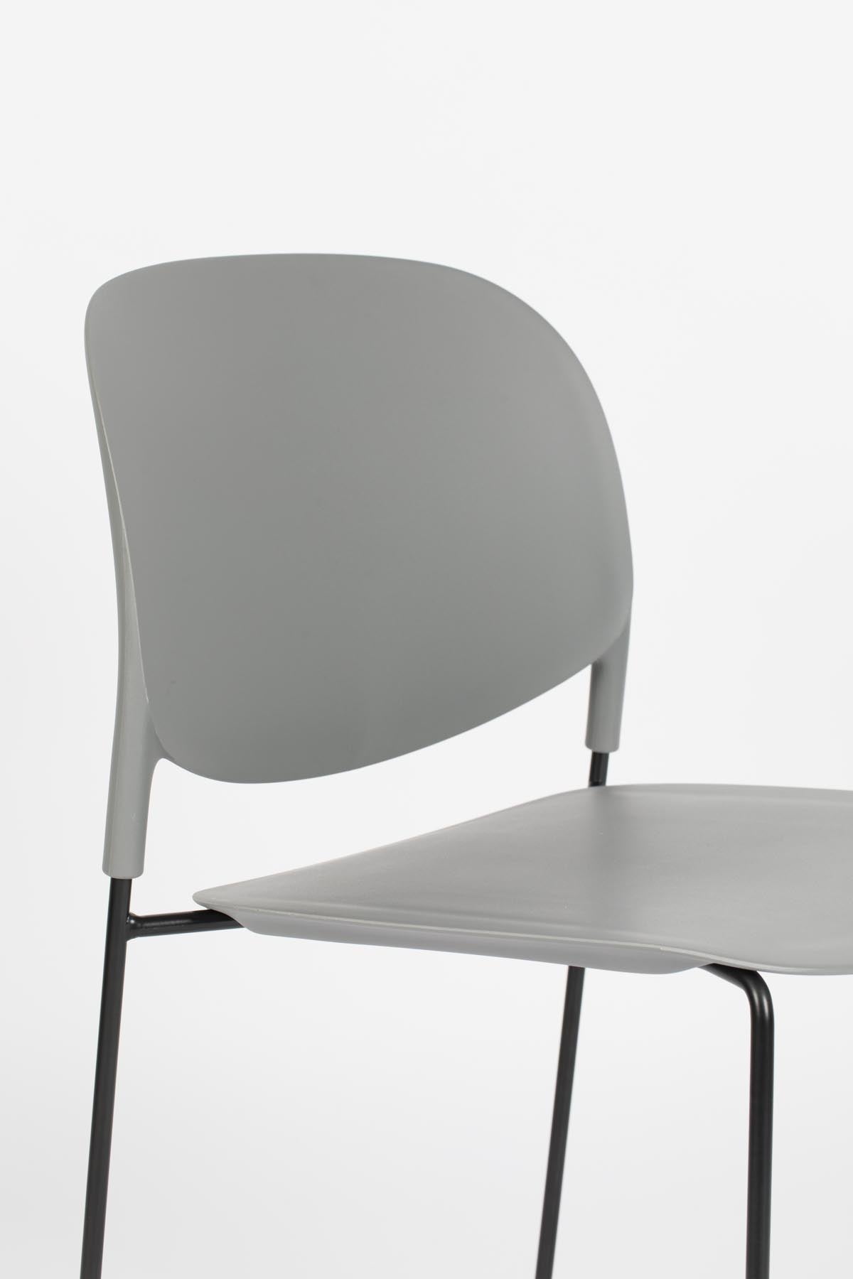 Stuhl STACKS in Grau präsentiert im Onlineshop von KAQTU Design AG. Stuhl ist von White Label Living