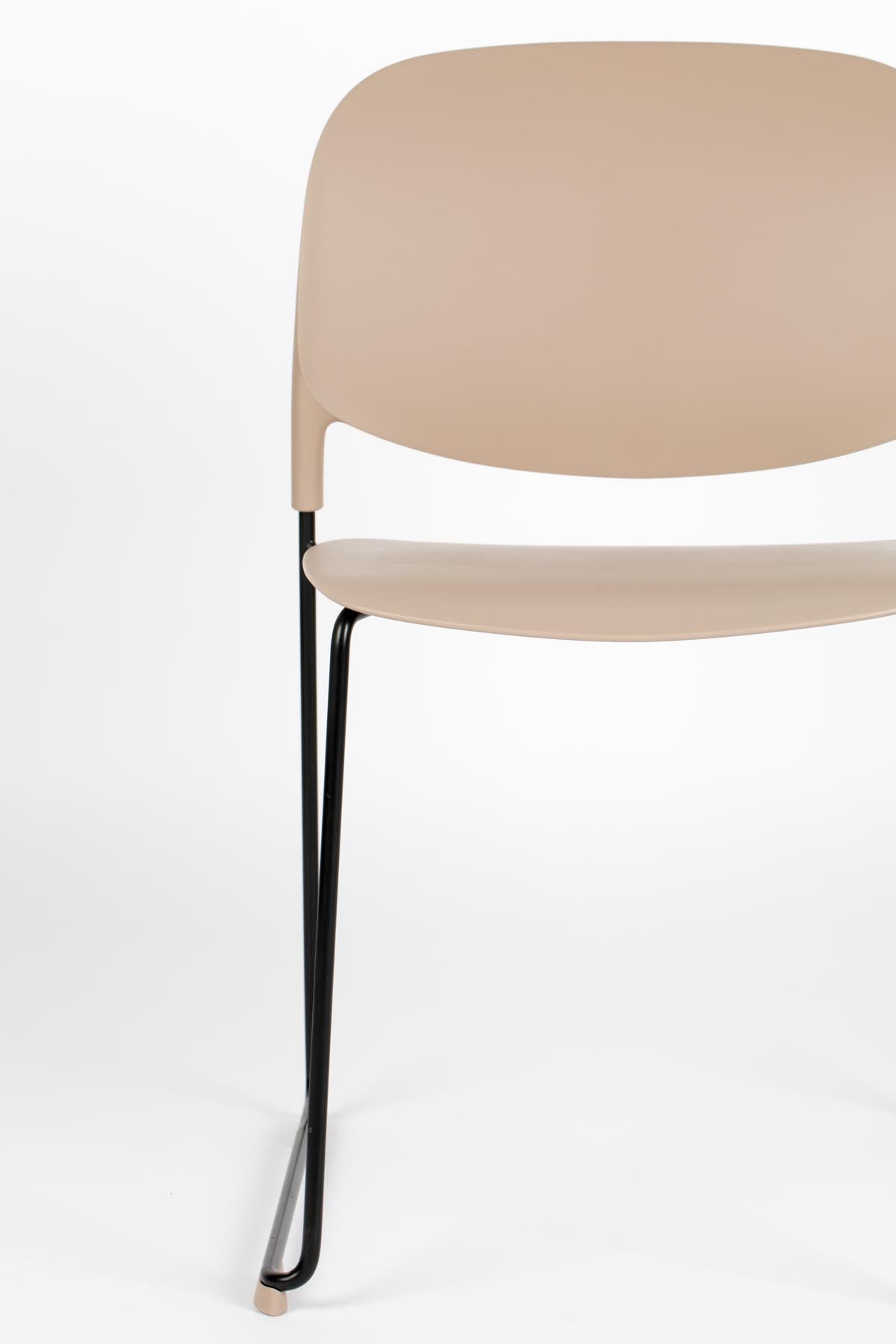 Stuhl STACKS in Leber präsentiert im Onlineshop von KAQTU Design AG. Stuhl ist von White Label Living