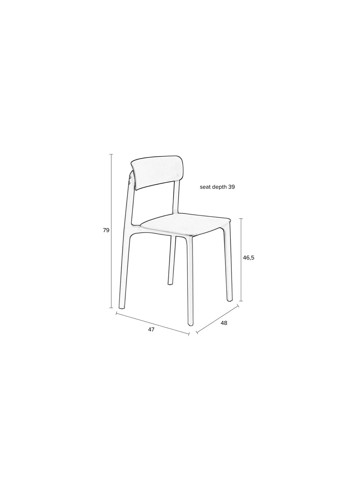 Stuhl Clive in Hellgrün präsentiert im Onlineshop von KAQTU Design AG. Stuhl ist von White Label Living