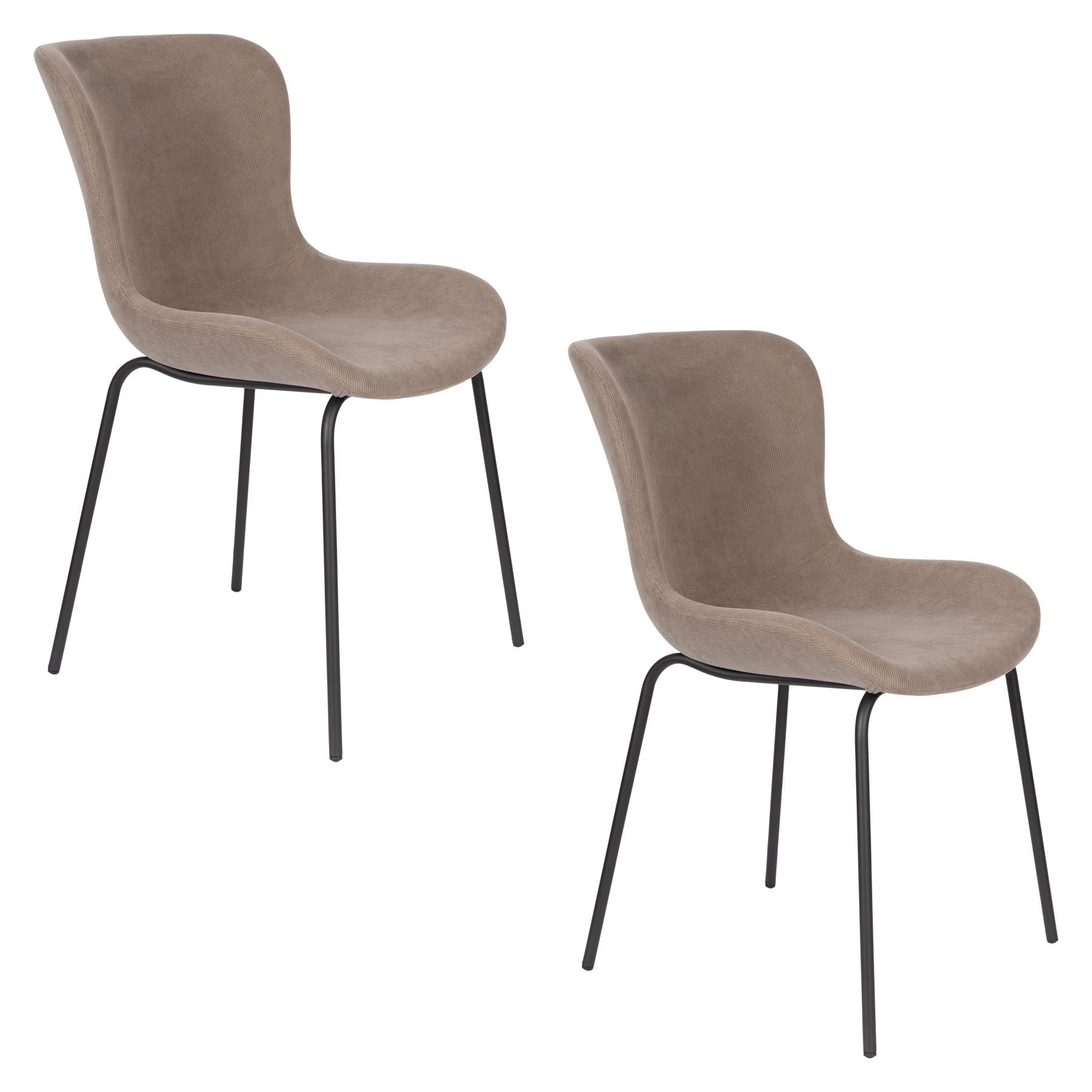 Stuhl Junzo Rib in Grau präsentiert im Onlineshop von KAQTU Design AG. Stuhl ist von White Label Living