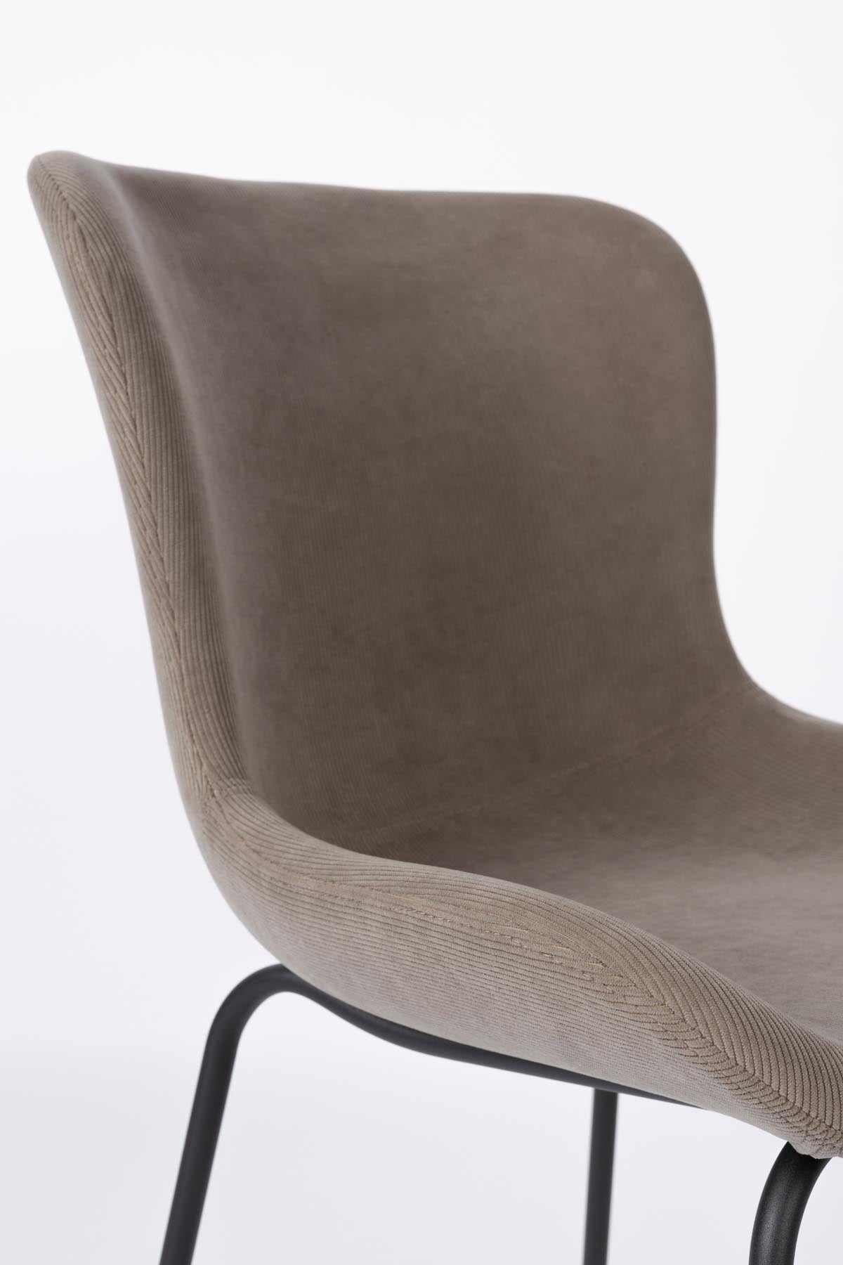 Stuhl Junzo Rib in Grau präsentiert im Onlineshop von KAQTU Design AG. Stuhl ist von White Label Living