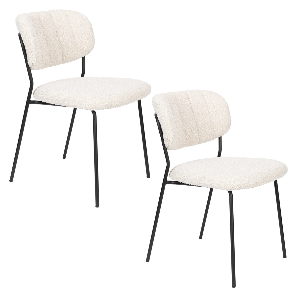 Stuhl Jolien gepolstert V2 in Weiss präsentiert im Onlineshop von KAQTU Design AG. Stuhl ist von White Label Living