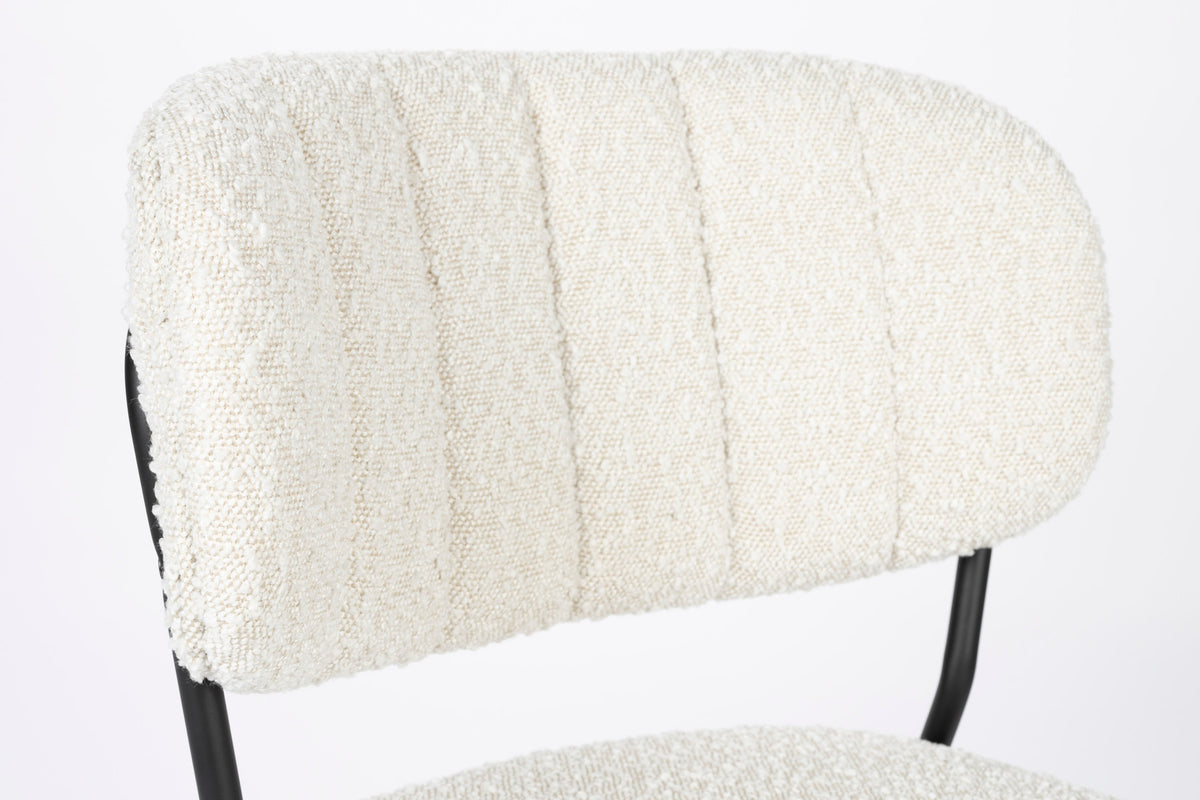 Stuhl Jolien gepolstert V2 in Weiss präsentiert im Onlineshop von KAQTU Design AG. Stuhl ist von White Label Living