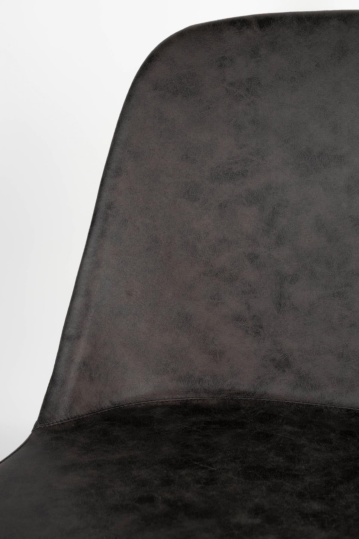Eleganter Stuhl Alana von White Label Living in zeitlosem Grau, ideal für moderne Wohnräume und Essbereiche.