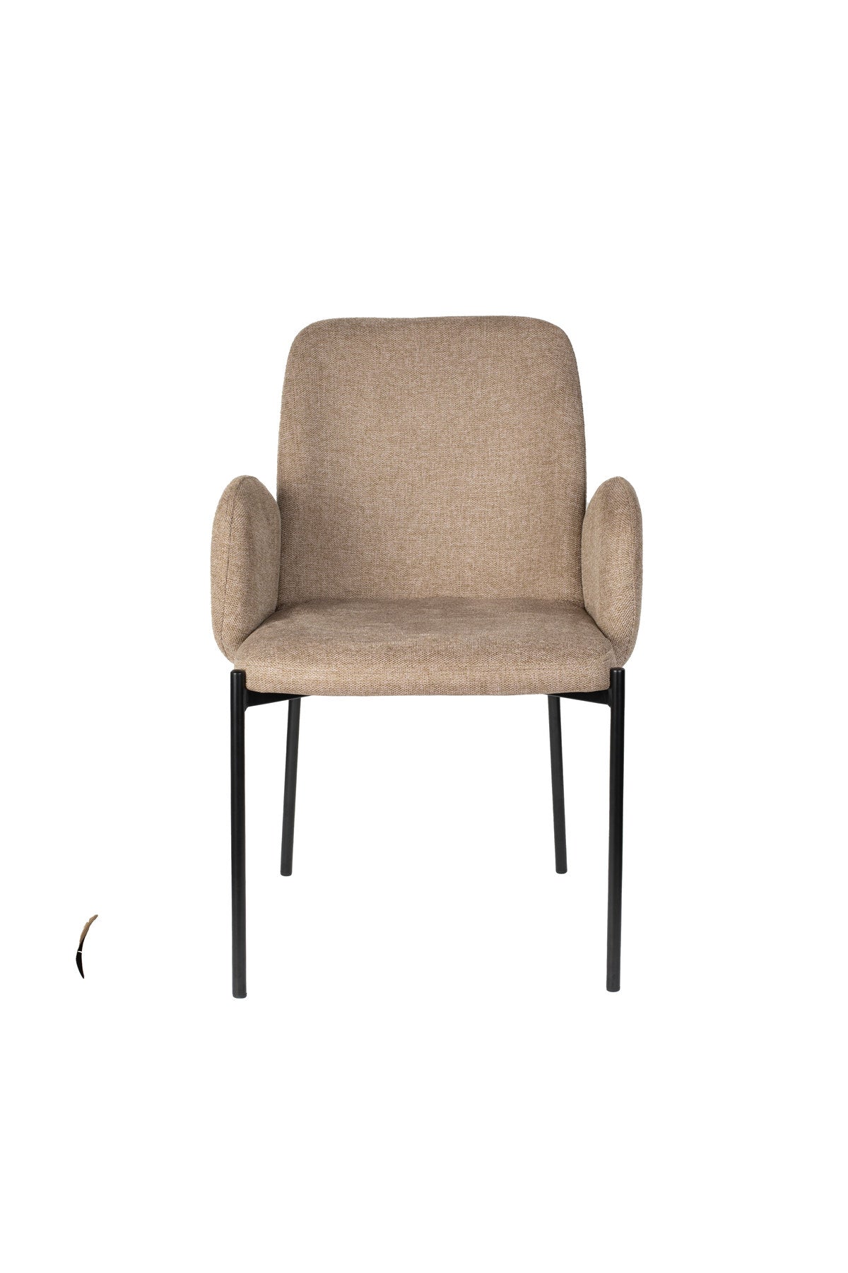 Tjarda Stuhl Braun in Braun präsentiert im Onlineshop von KAQTU Design AG. Stuhl mit Armlehne ist von White Label Living