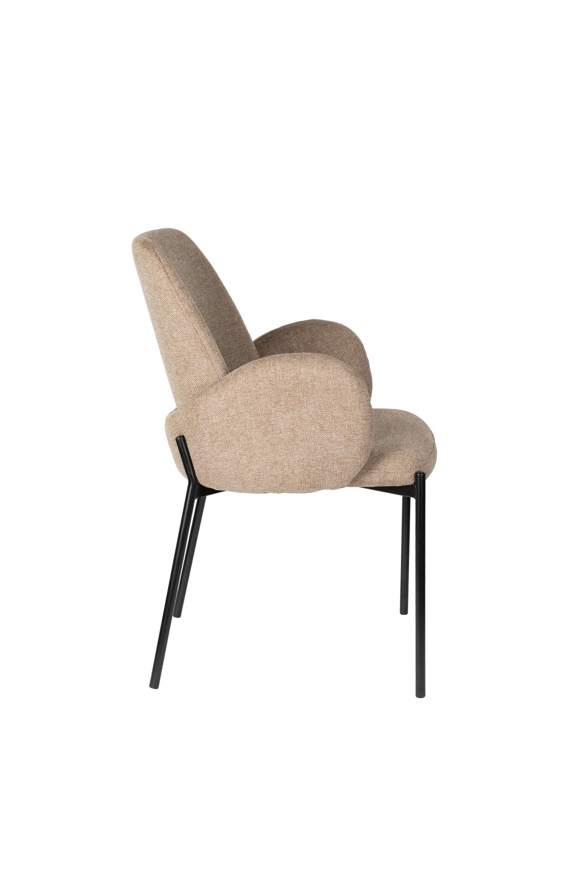 Tjarda Stuhl Braun in Braun präsentiert im Onlineshop von KAQTU Design AG. Stuhl mit Armlehne ist von White Label Living